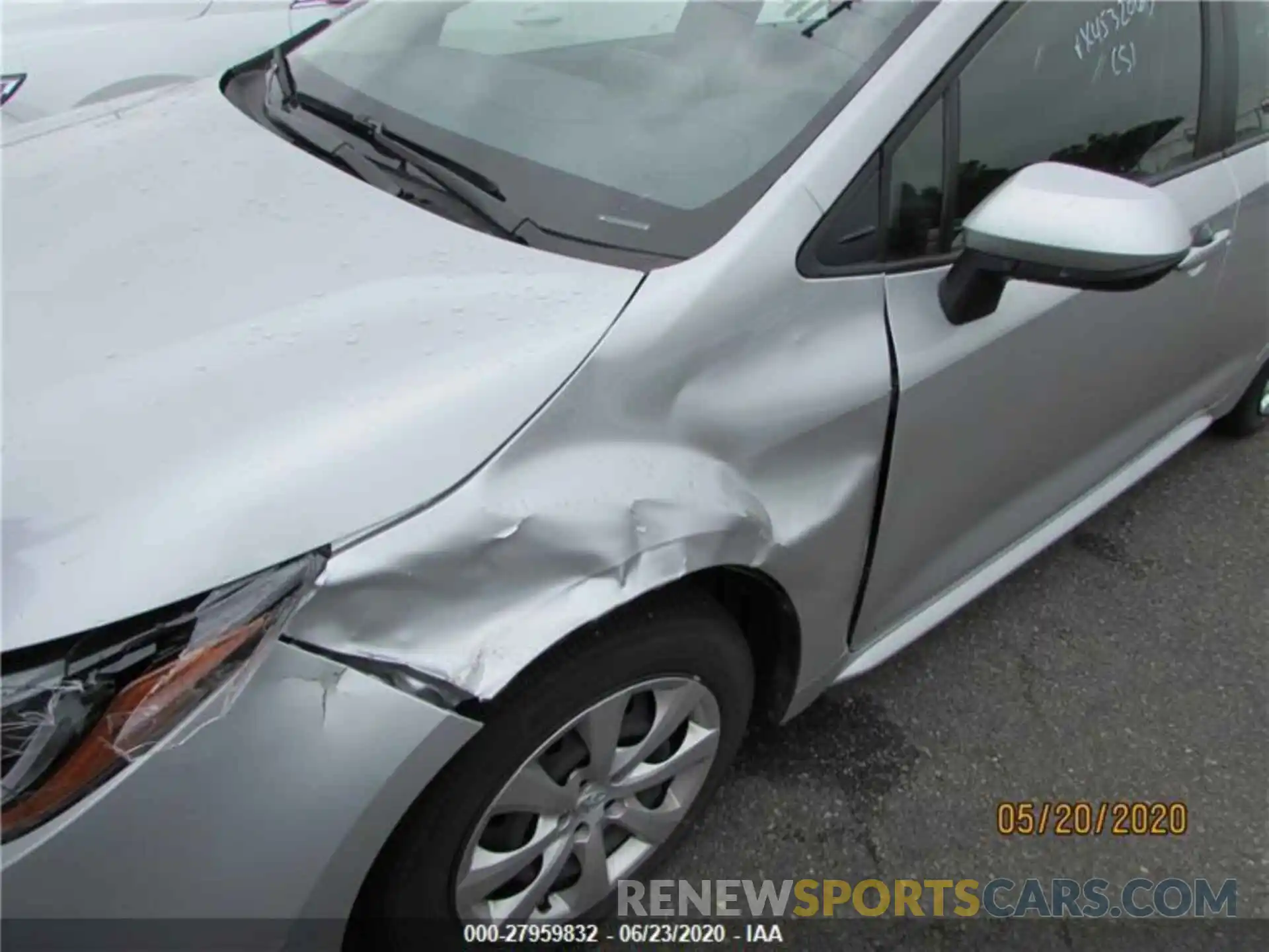 3 Photograph of a damaged car JTDEPRAE6LJ030330 TOYOTA COROLLA 2020