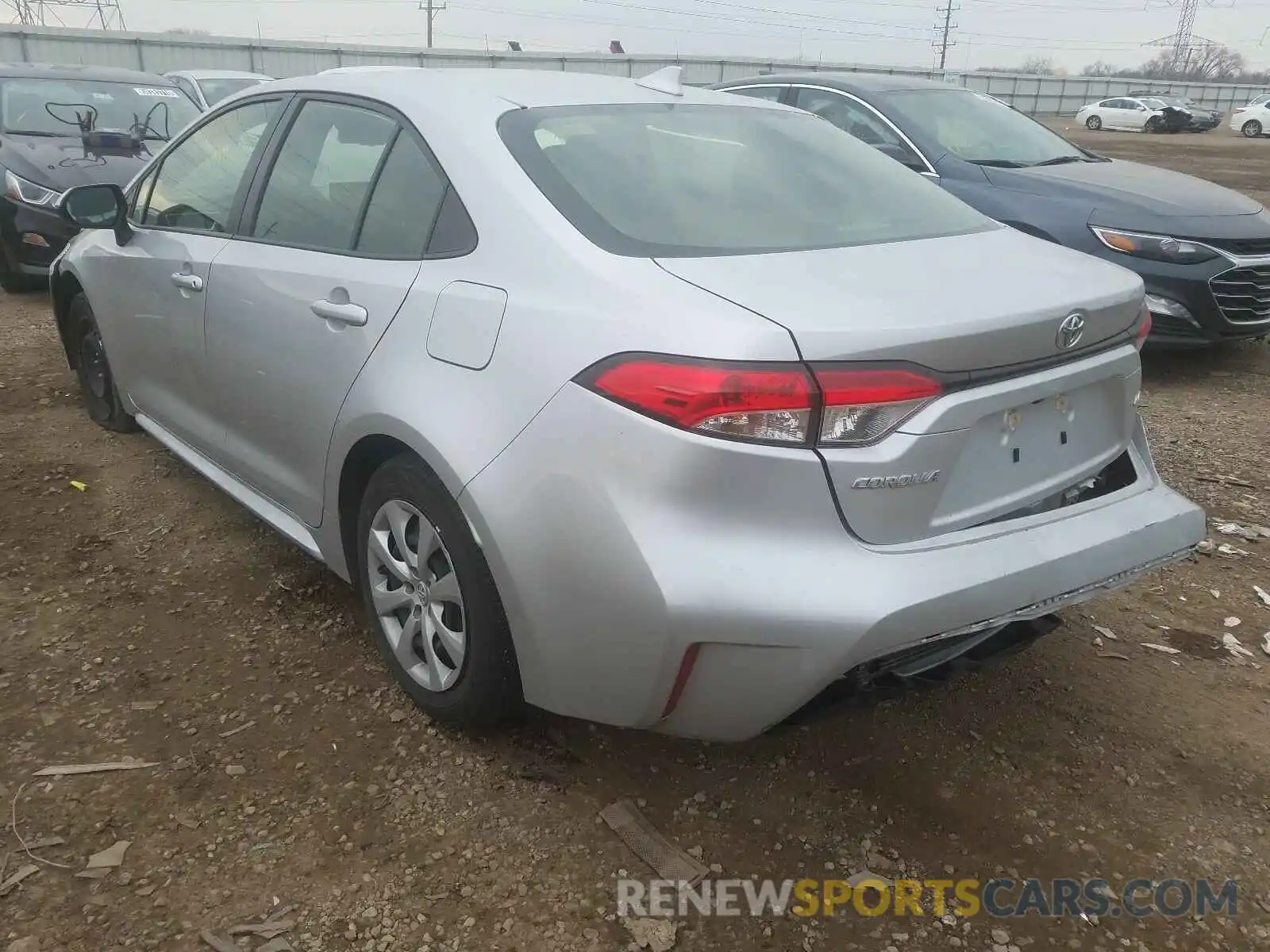 3 Photograph of a damaged car JTDEPRAE6LJ030831 TOYOTA COROLLA 2020