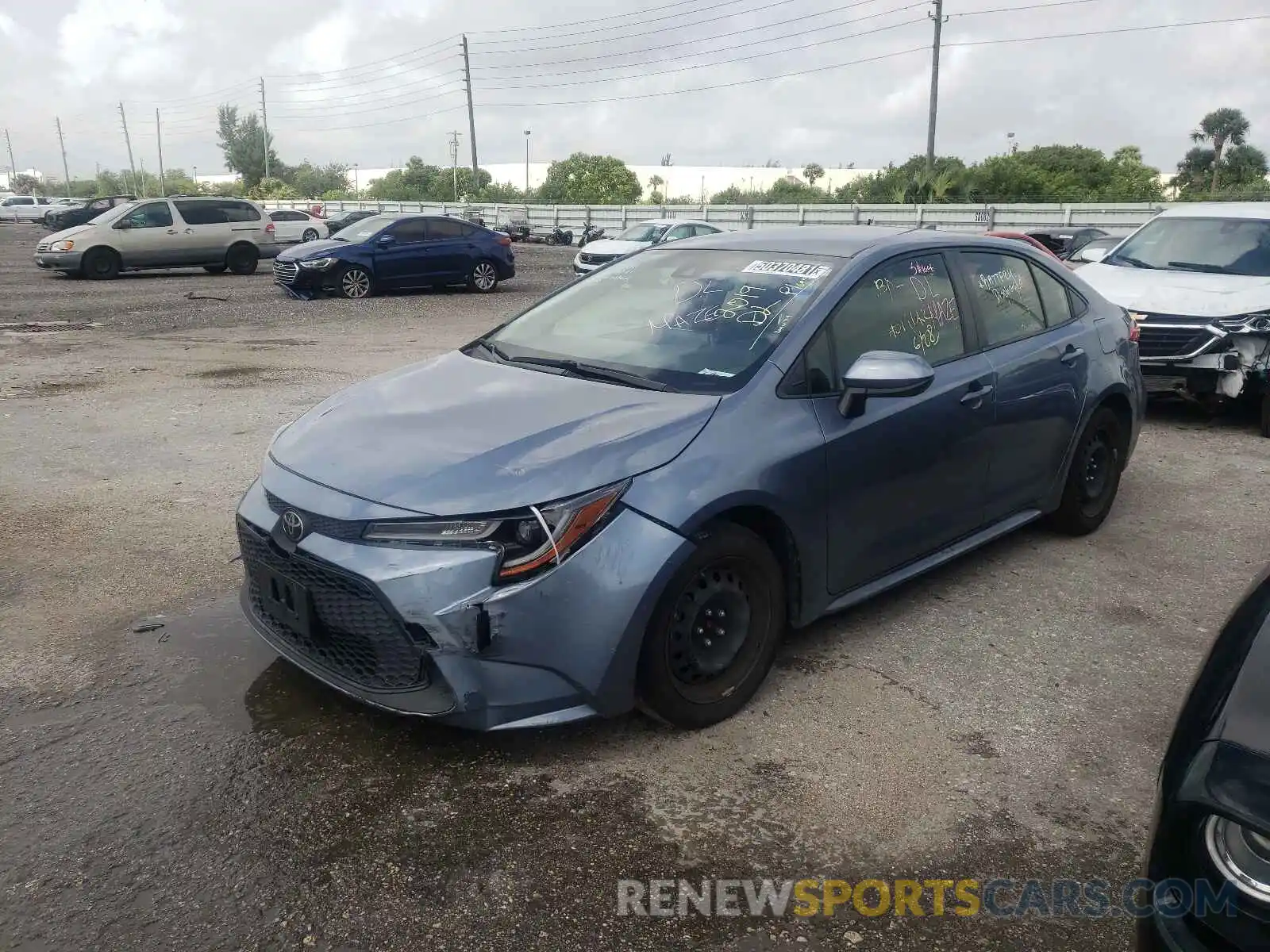 2 Photograph of a damaged car JTDEPRAE6LJ030862 TOYOTA COROLLA 2020