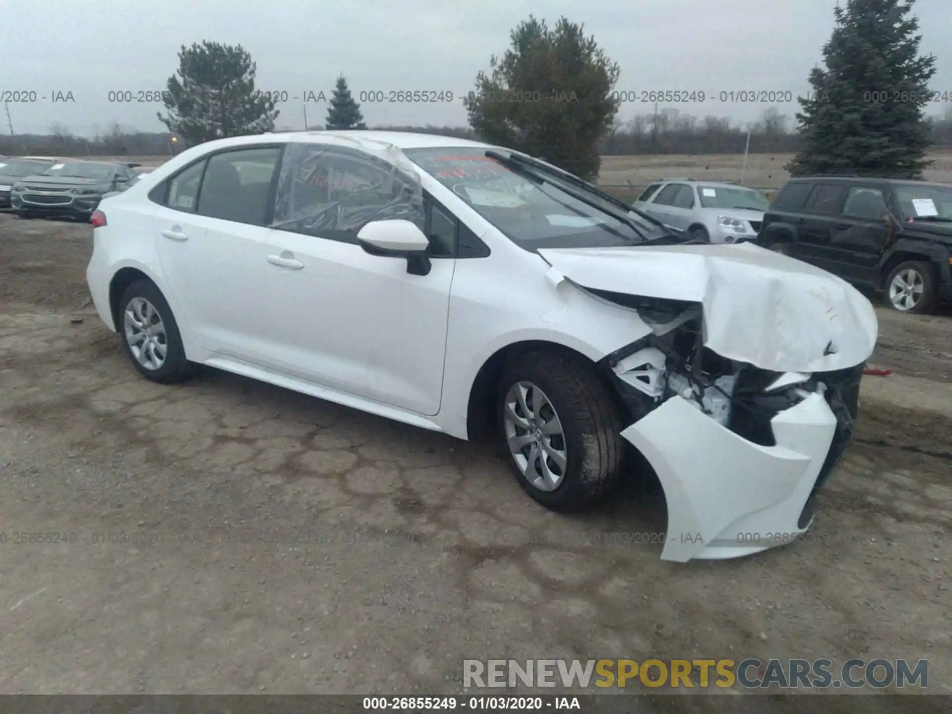 1 Photograph of a damaged car JTDEPRAE6LJ031834 TOYOTA COROLLA 2020