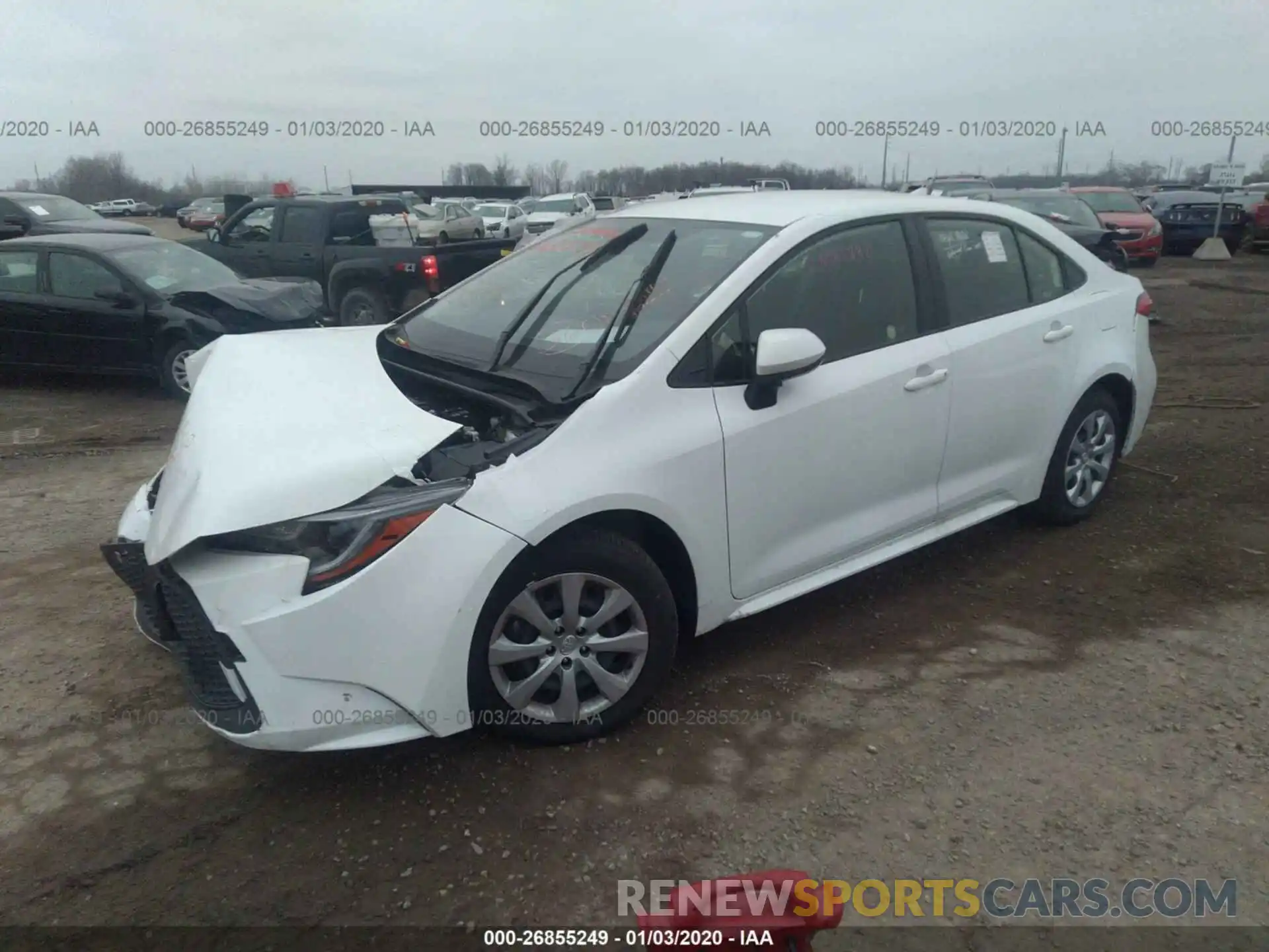 2 Photograph of a damaged car JTDEPRAE6LJ031834 TOYOTA COROLLA 2020