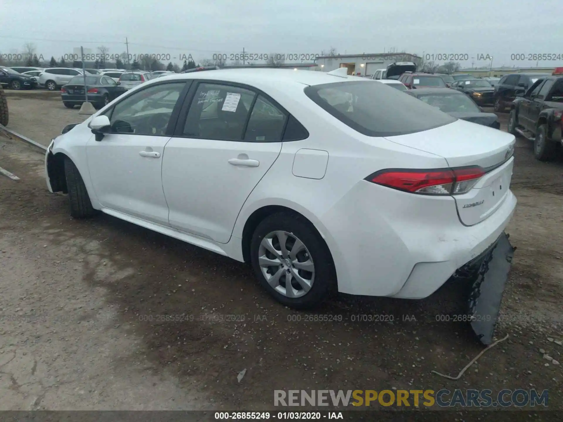 3 Photograph of a damaged car JTDEPRAE6LJ031834 TOYOTA COROLLA 2020