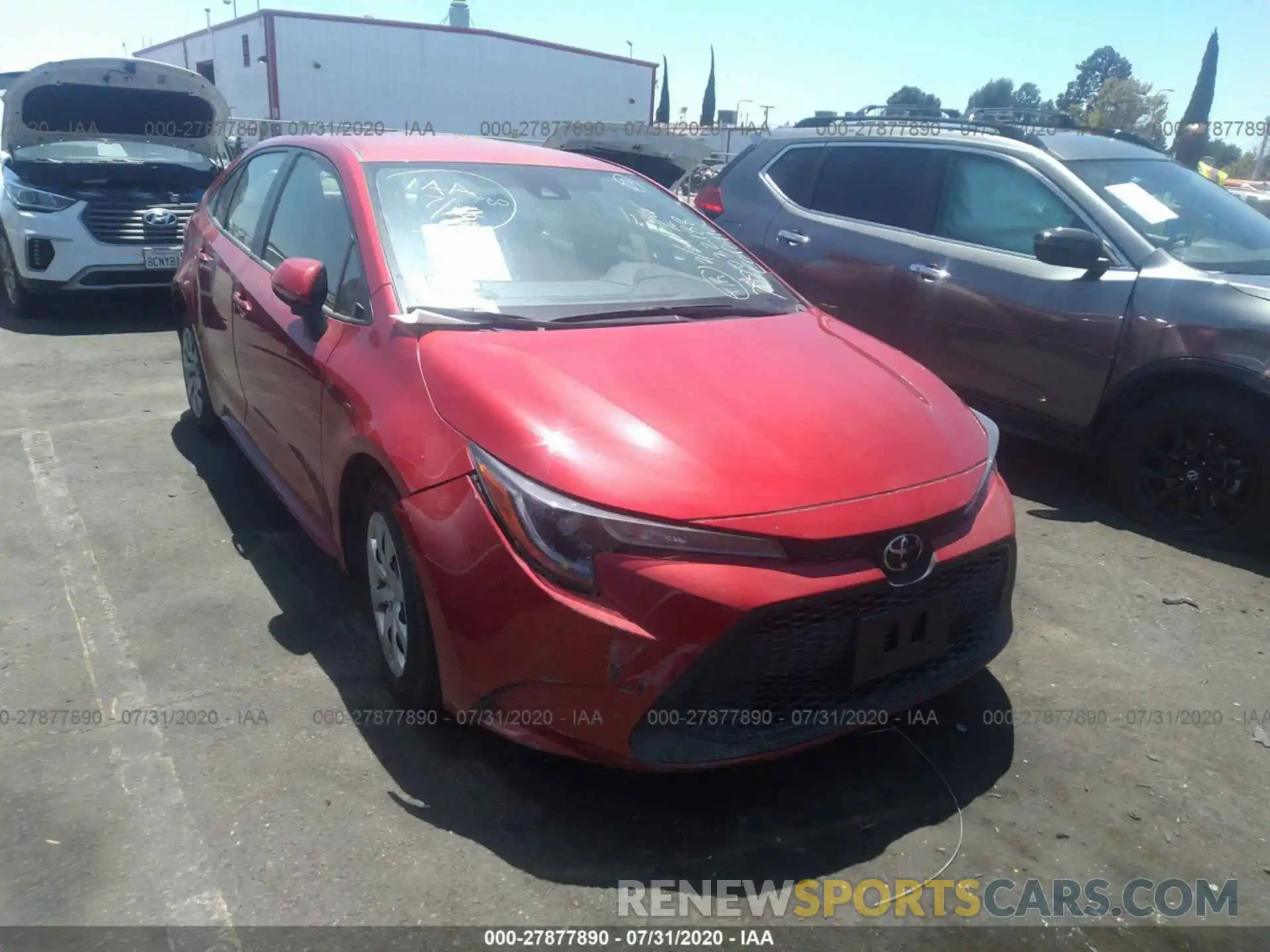 1 Photograph of a damaged car JTDEPRAE6LJ032188 TOYOTA COROLLA 2020