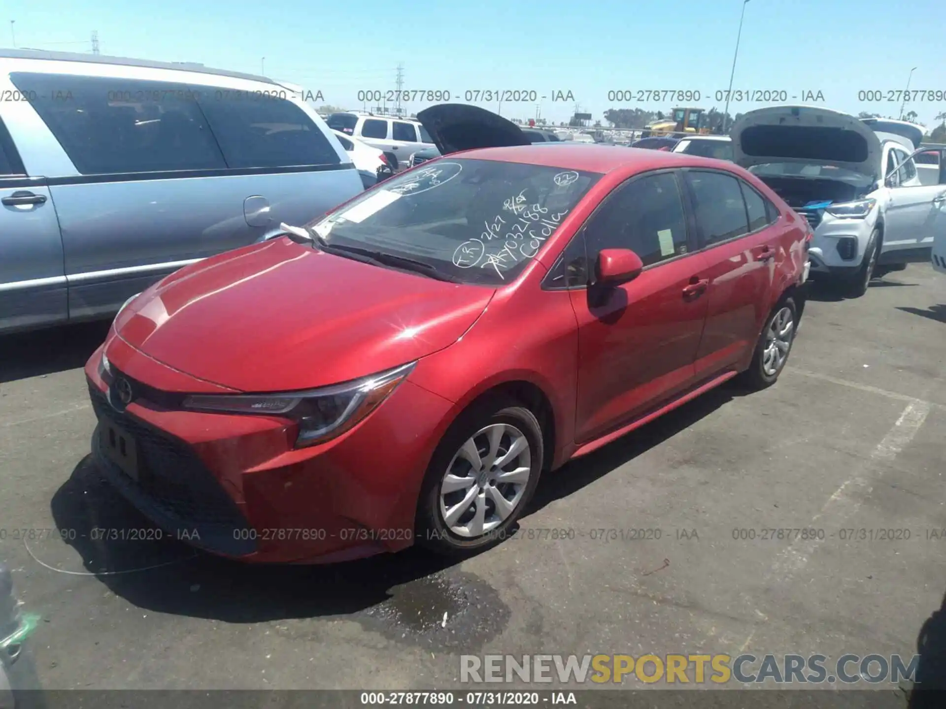 2 Photograph of a damaged car JTDEPRAE6LJ032188 TOYOTA COROLLA 2020