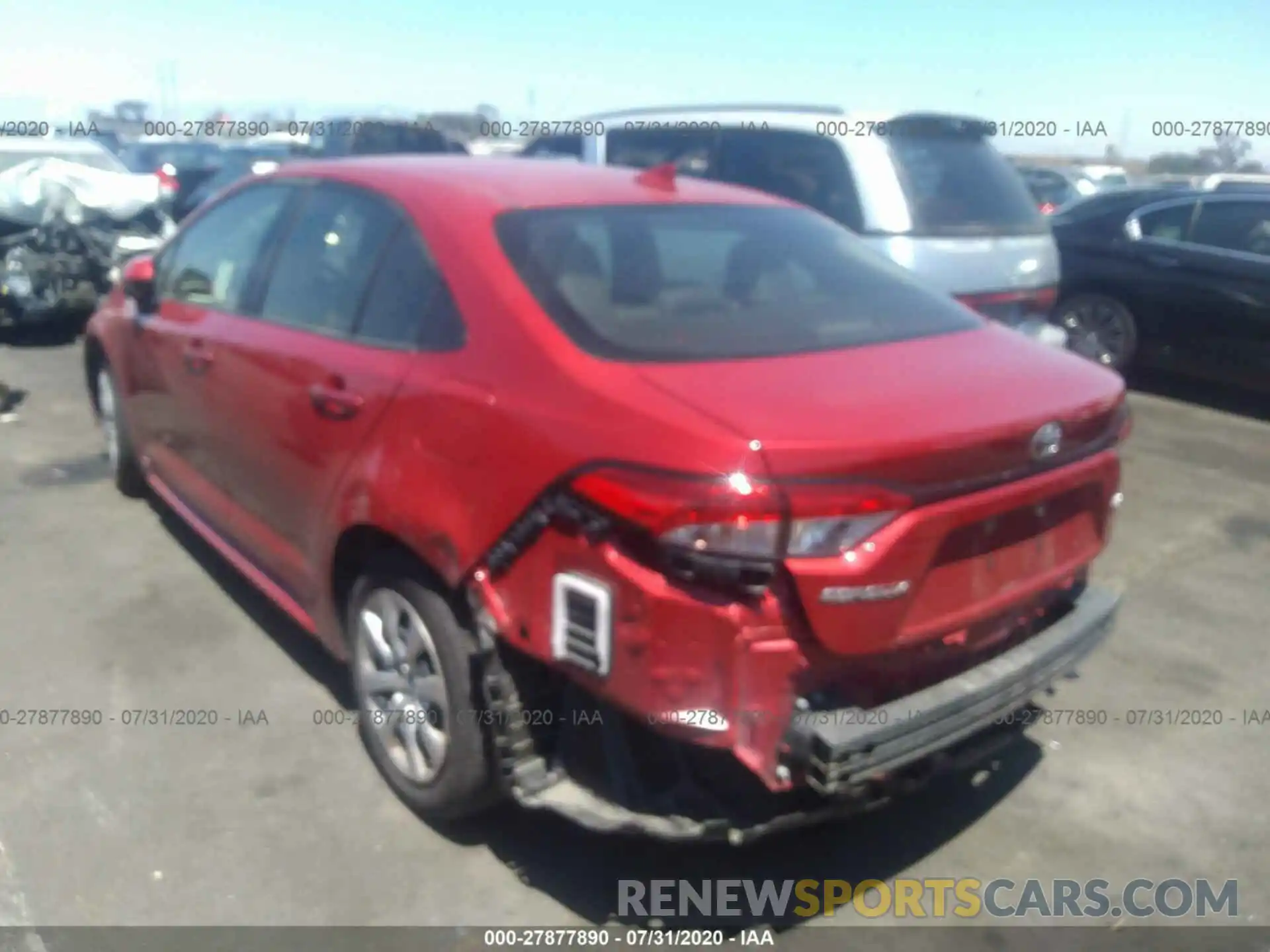 3 Photograph of a damaged car JTDEPRAE6LJ032188 TOYOTA COROLLA 2020