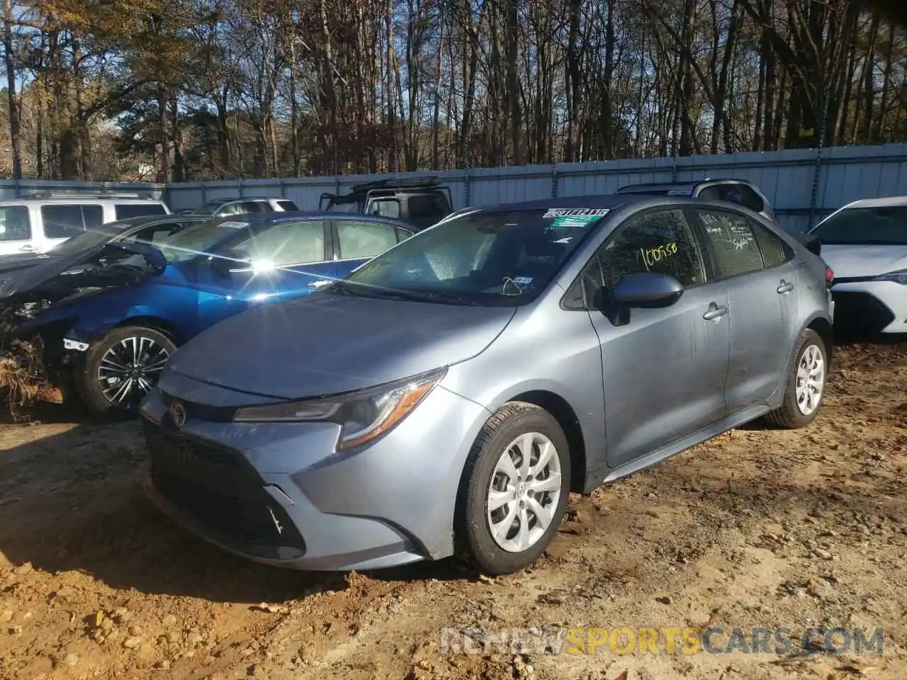 2 Photograph of a damaged car JTDEPRAE6LJ032191 TOYOTA COROLLA 2020