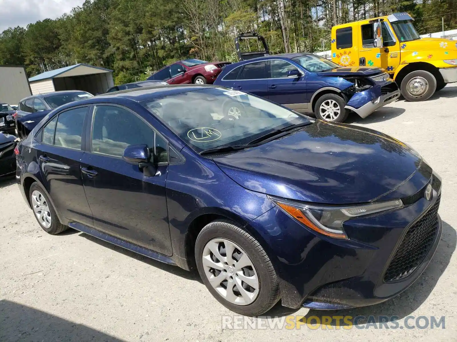 1 Photograph of a damaged car JTDEPRAE6LJ033034 TOYOTA COROLLA 2020