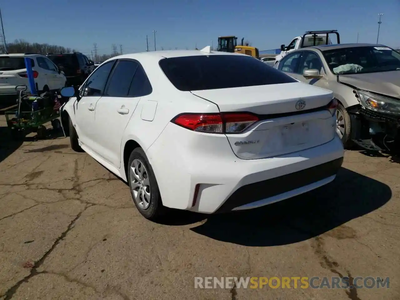 3 Photograph of a damaged car JTDEPRAE6LJ033504 TOYOTA COROLLA 2020