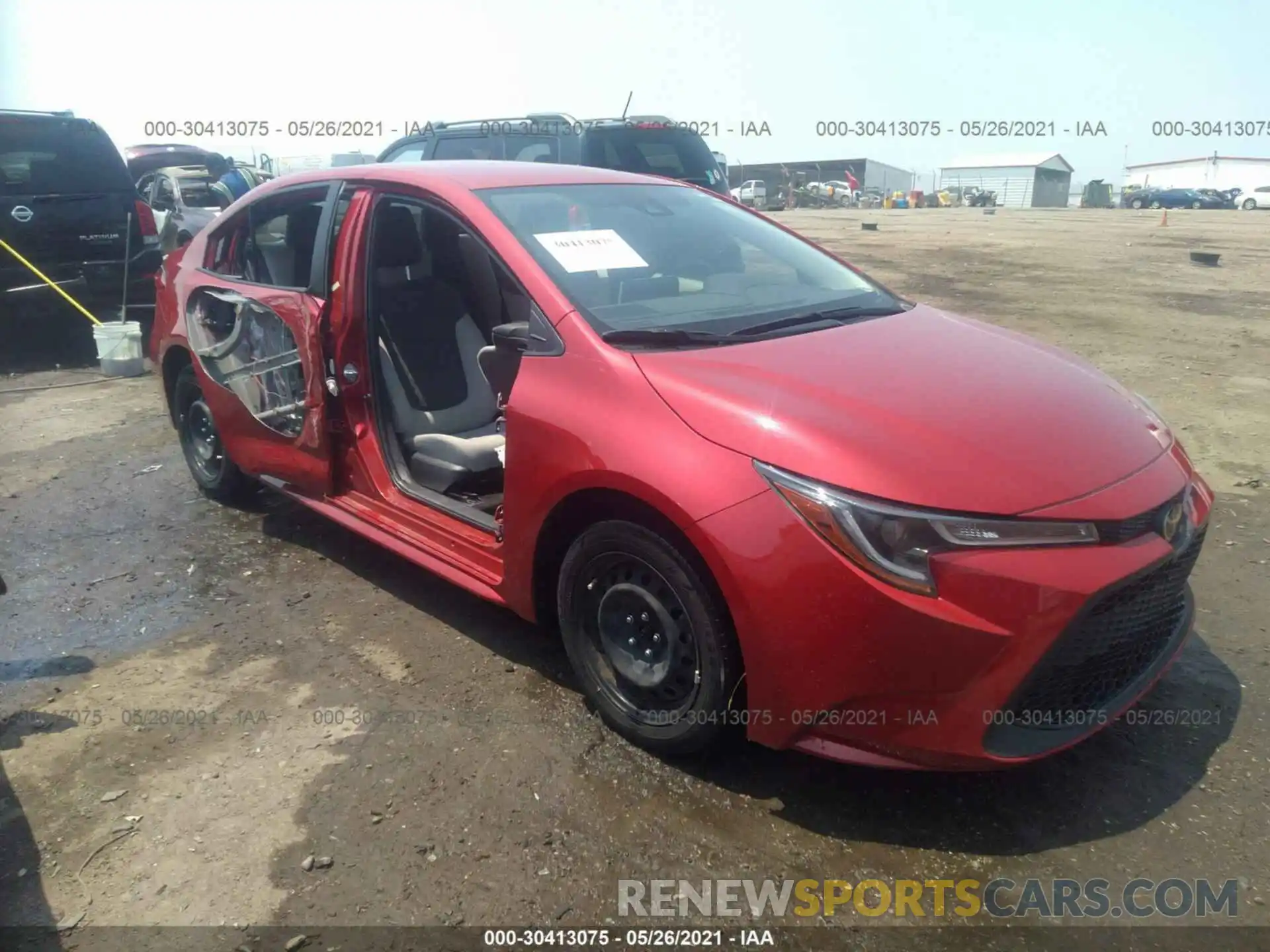 1 Photograph of a damaged car JTDEPRAE6LJ033616 TOYOTA COROLLA 2020