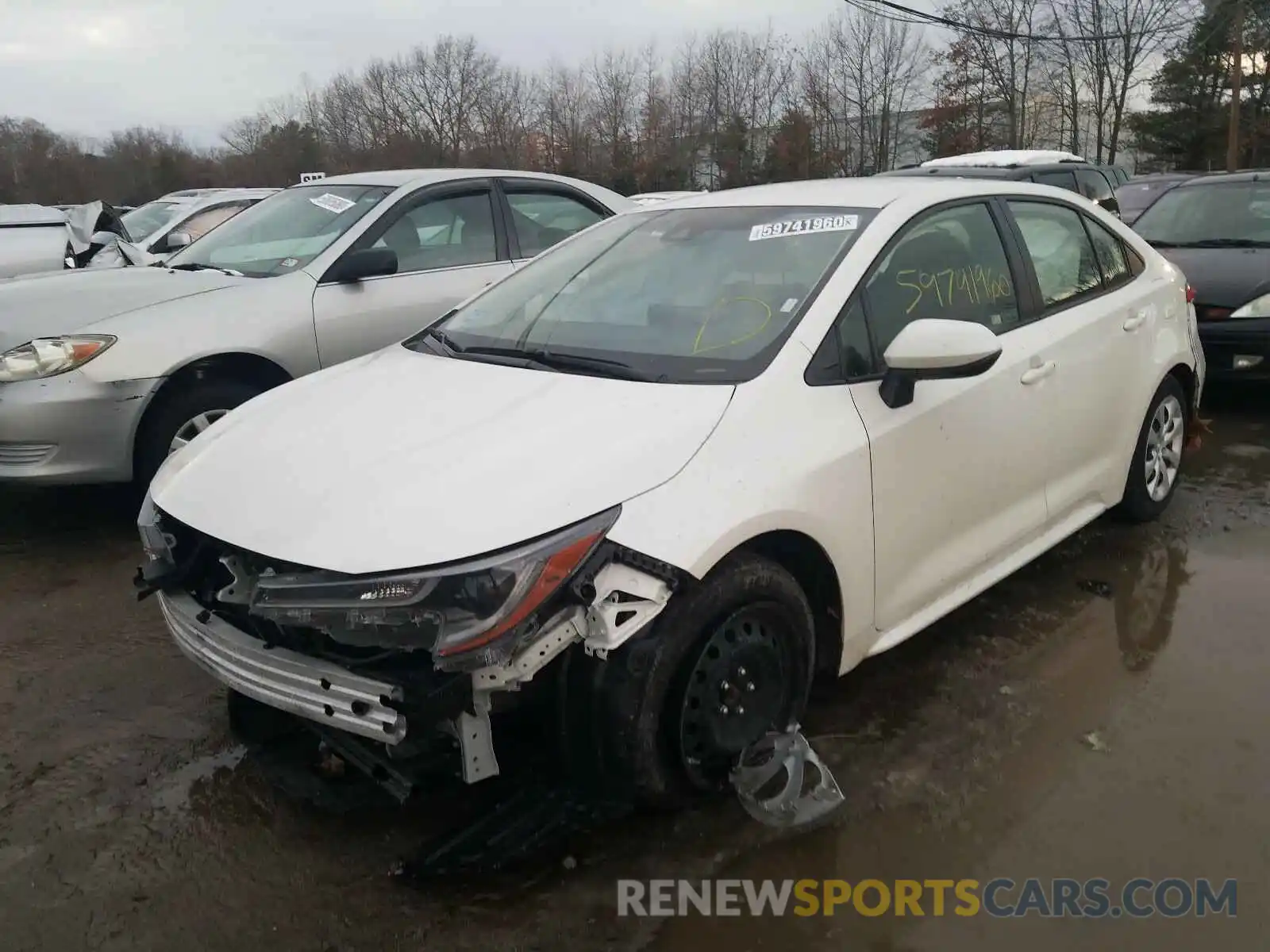 2 Photograph of a damaged car JTDEPRAE6LJ033695 TOYOTA COROLLA 2020