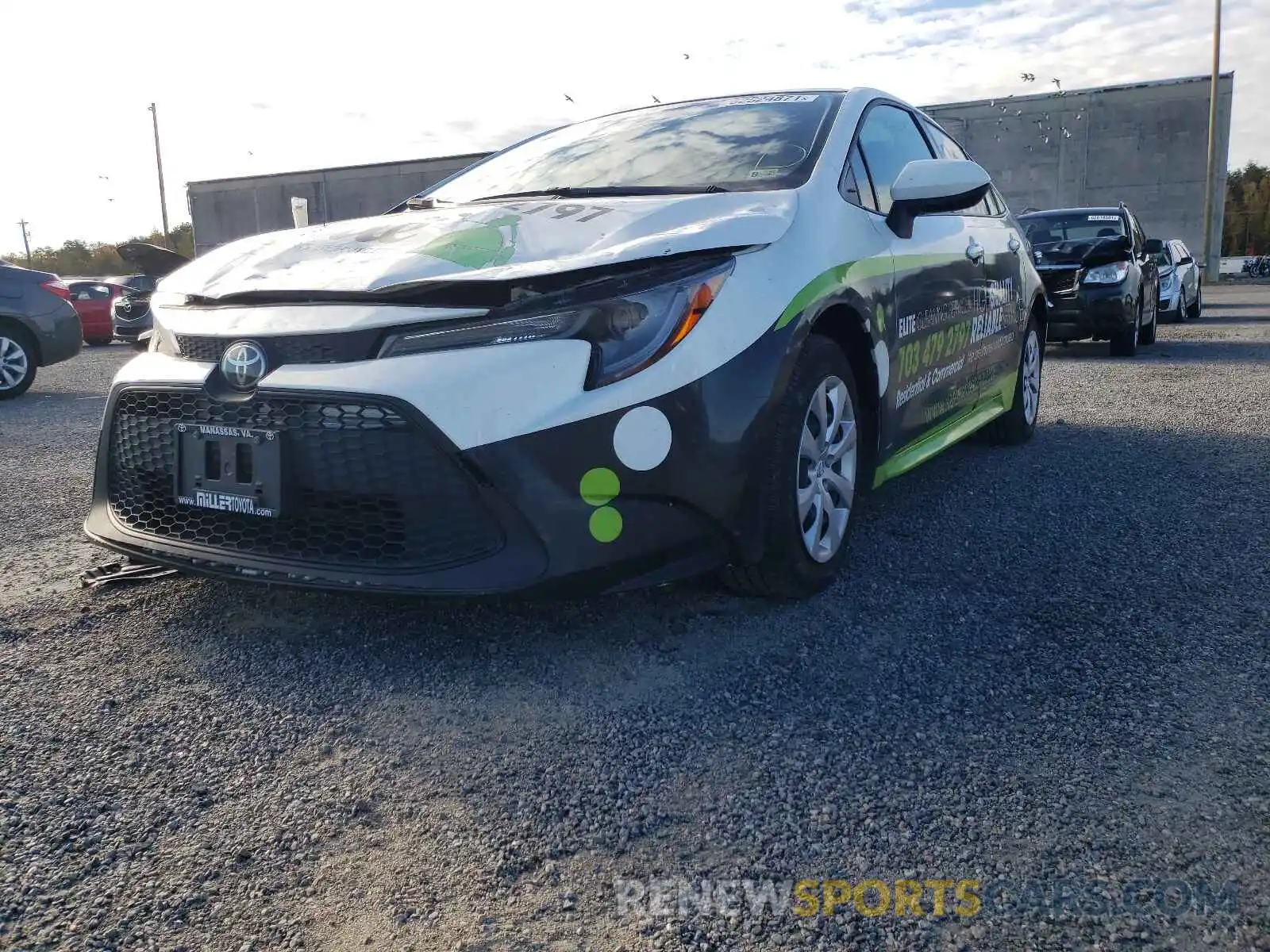 2 Photograph of a damaged car JTDEPRAE6LJ034054 TOYOTA COROLLA 2020