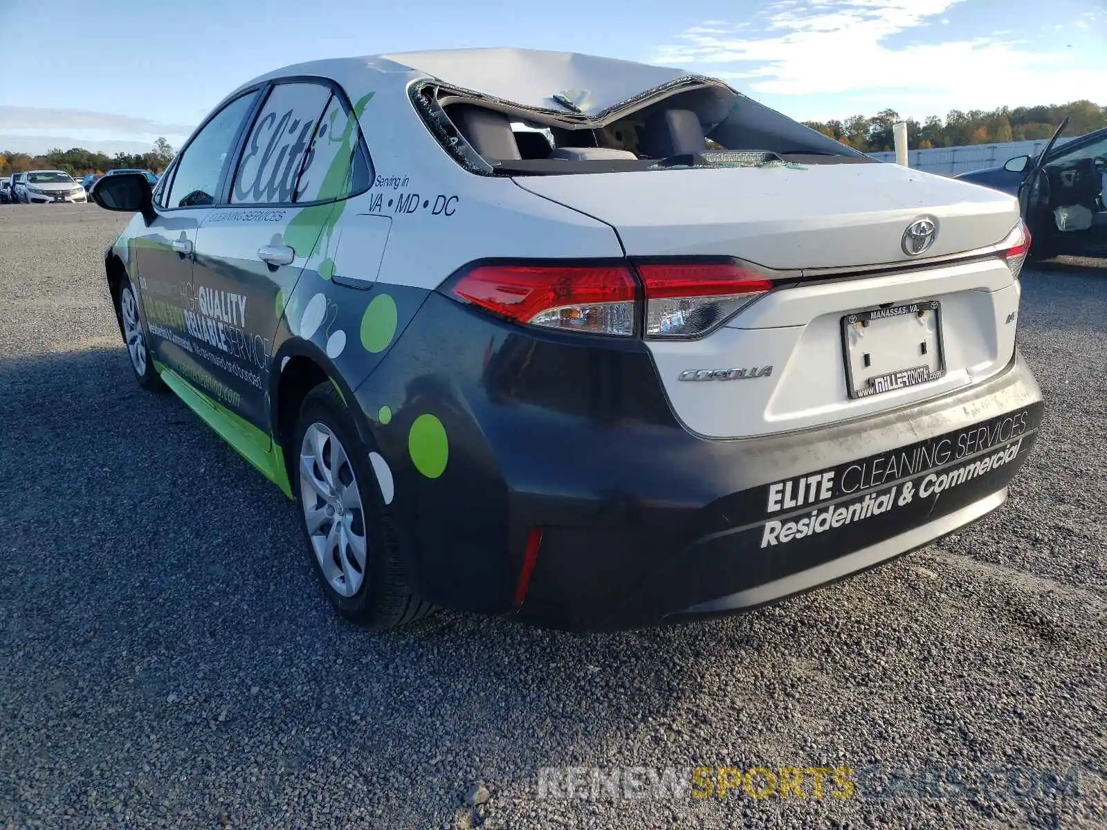 3 Photograph of a damaged car JTDEPRAE6LJ034054 TOYOTA COROLLA 2020