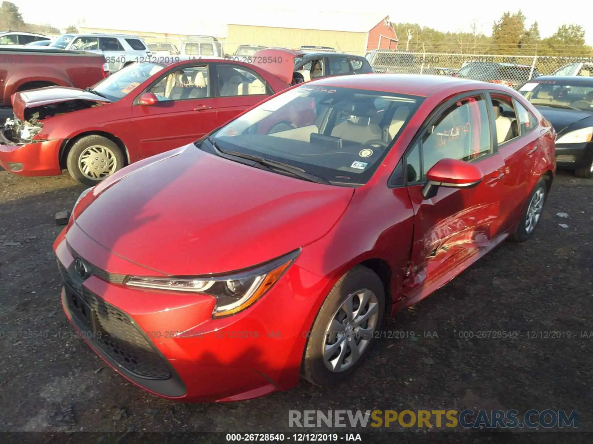 2 Photograph of a damaged car JTDEPRAE6LJ034572 TOYOTA COROLLA 2020