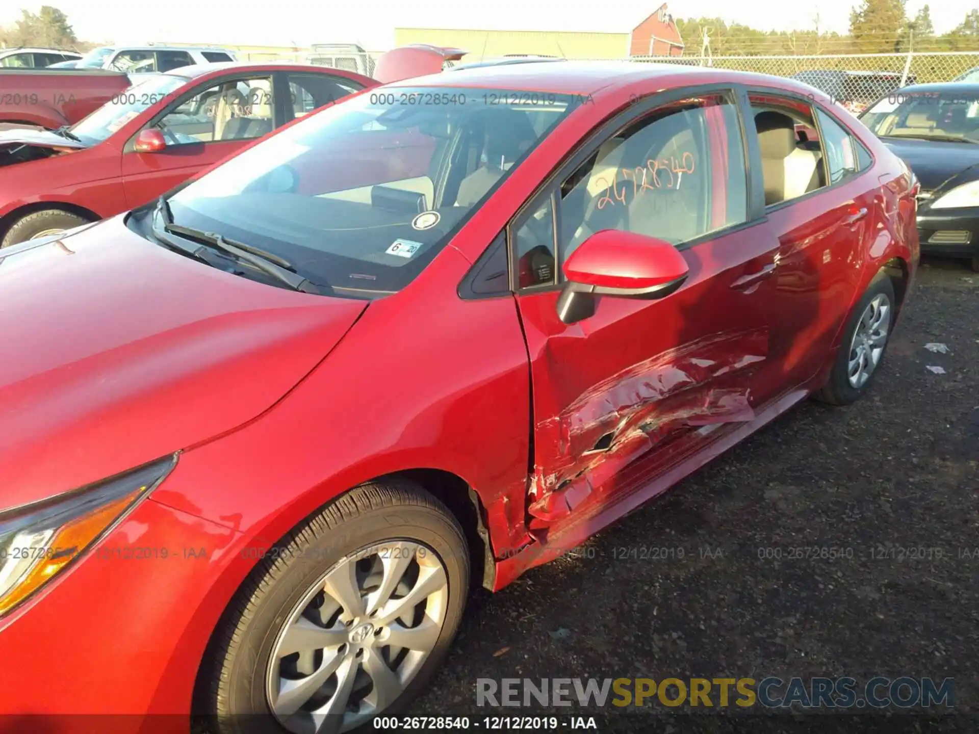 6 Photograph of a damaged car JTDEPRAE6LJ034572 TOYOTA COROLLA 2020