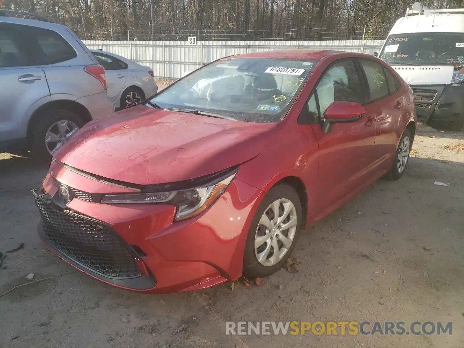 2 Photograph of a damaged car JTDEPRAE6LJ034622 TOYOTA COROLLA 2020