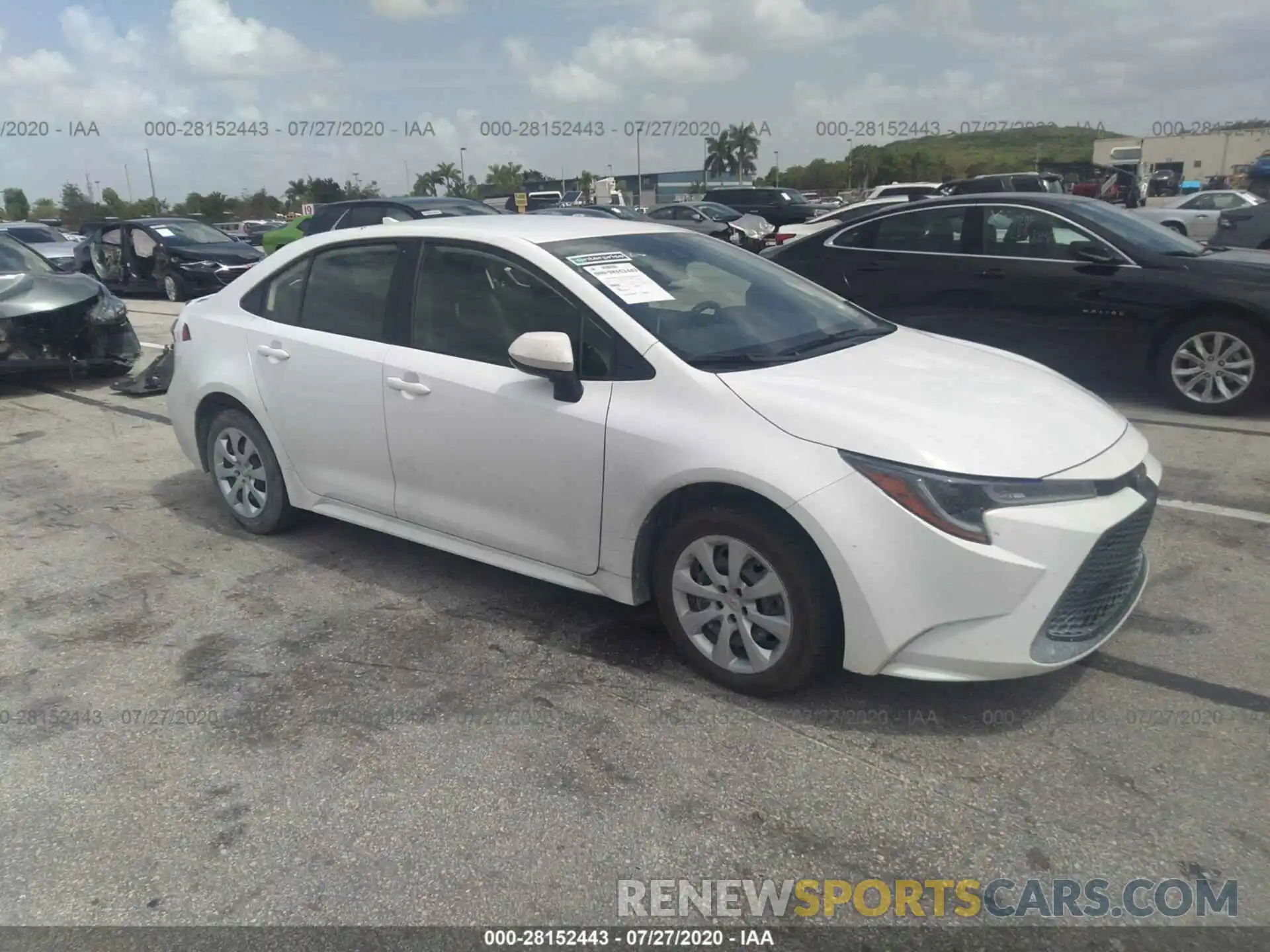 1 Photograph of a damaged car JTDEPRAE6LJ035012 TOYOTA COROLLA 2020