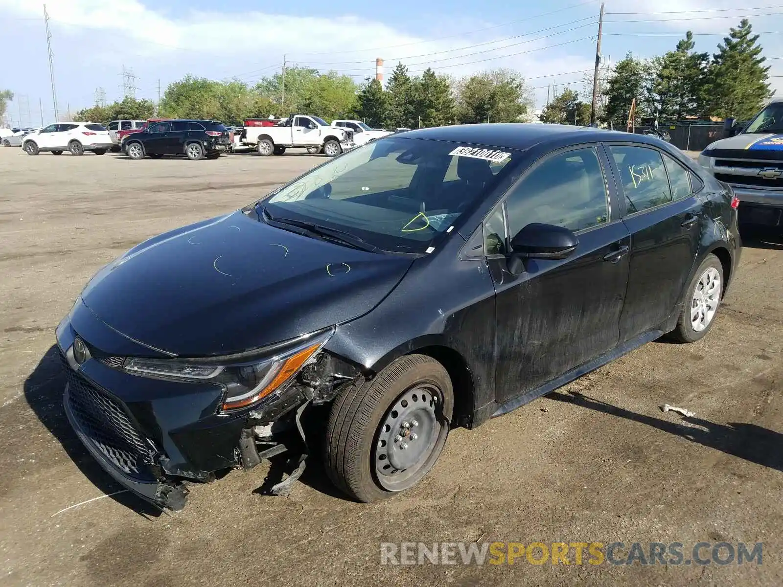 2 Photograph of a damaged car JTDEPRAE6LJ035219 TOYOTA COROLLA 2020