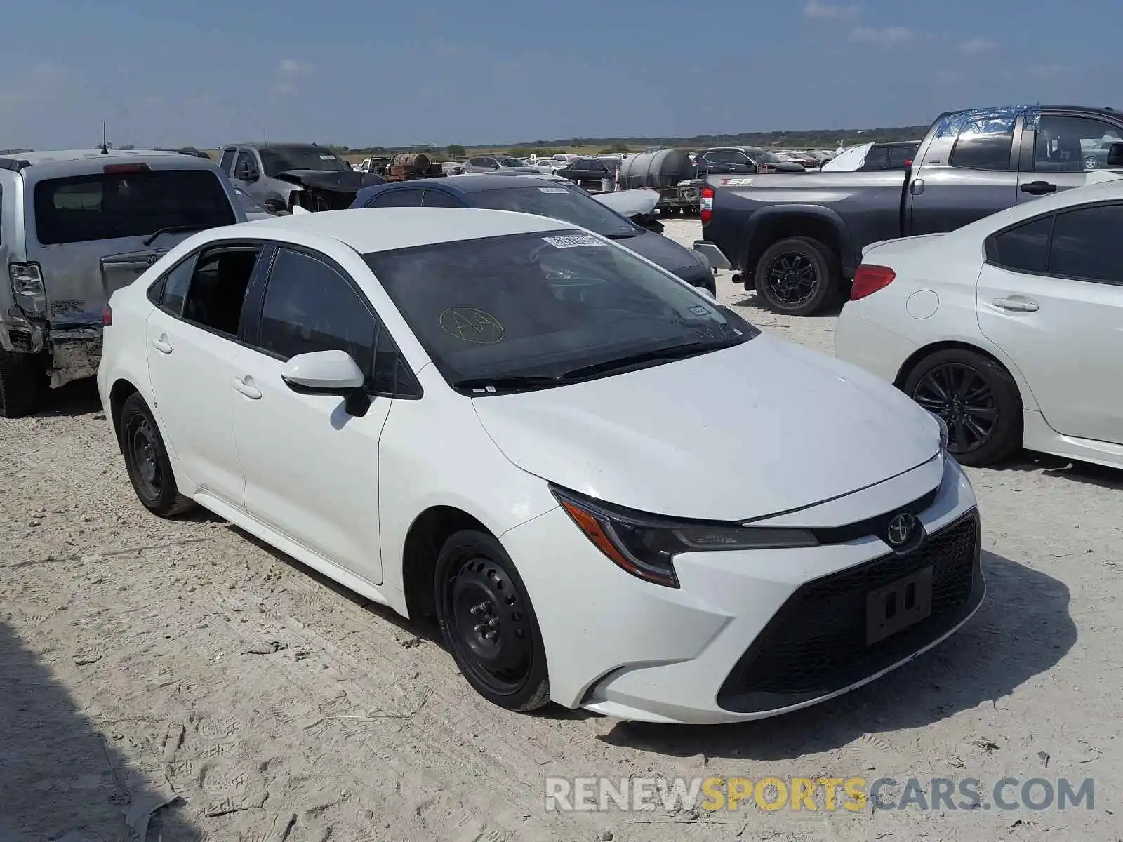 1 Photograph of a damaged car JTDEPRAE6LJ035253 TOYOTA COROLLA 2020