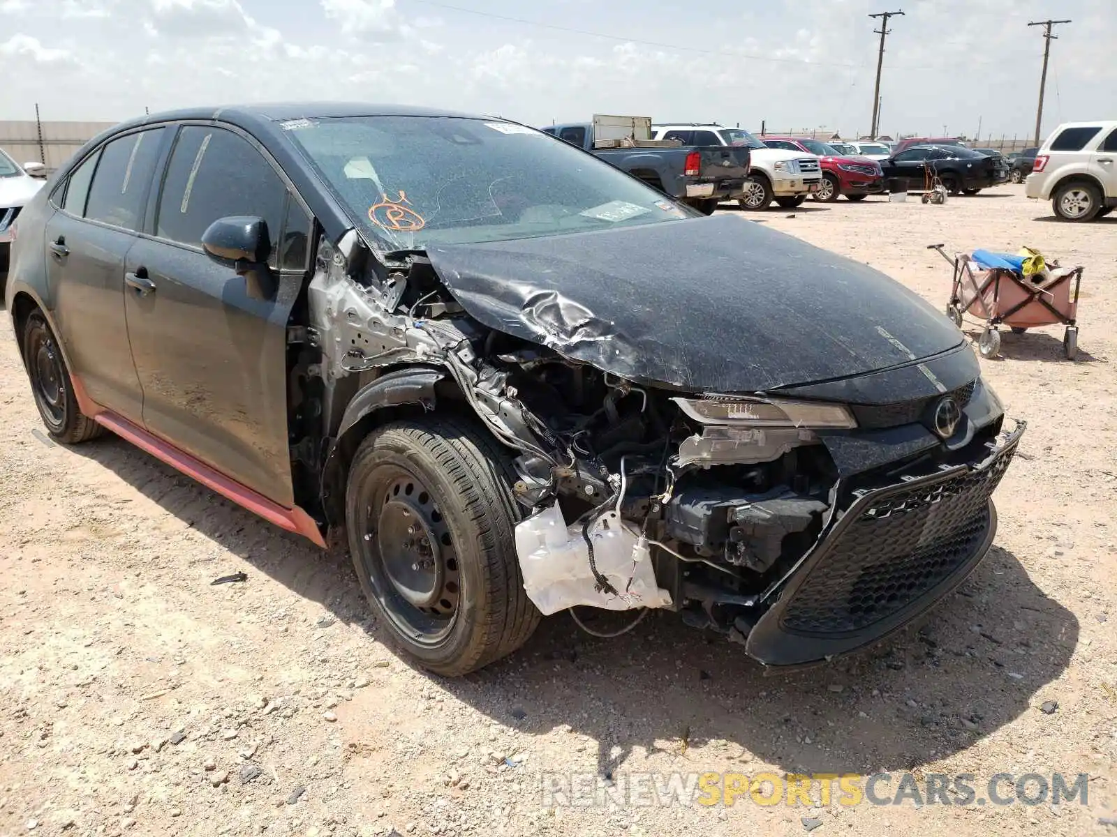 1 Photograph of a damaged car JTDEPRAE6LJ035432 TOYOTA COROLLA 2020