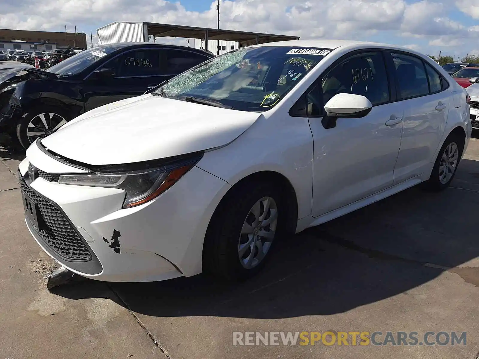 2 Photograph of a damaged car JTDEPRAE6LJ036015 TOYOTA COROLLA 2020