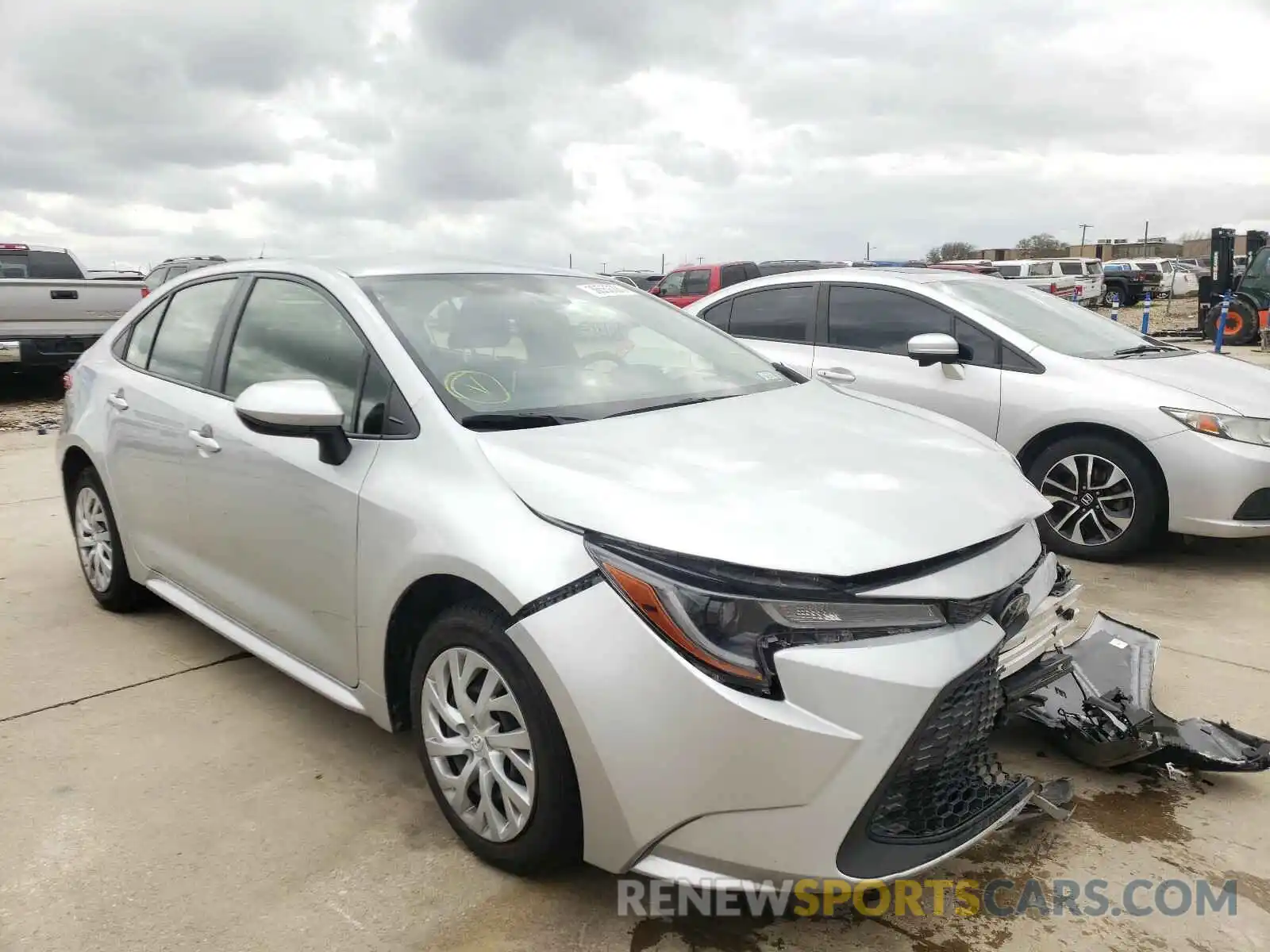 1 Photograph of a damaged car JTDEPRAE6LJ036192 TOYOTA COROLLA 2020