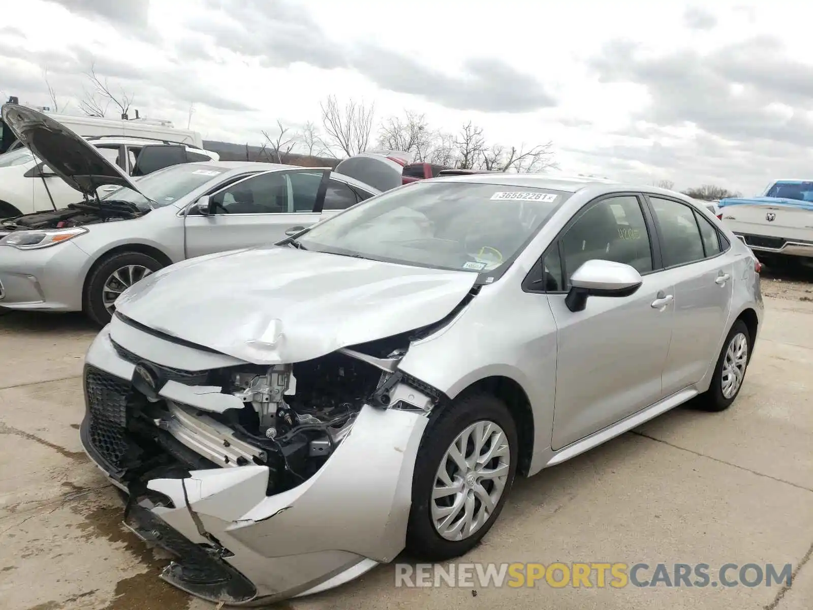 2 Photograph of a damaged car JTDEPRAE6LJ036192 TOYOTA COROLLA 2020