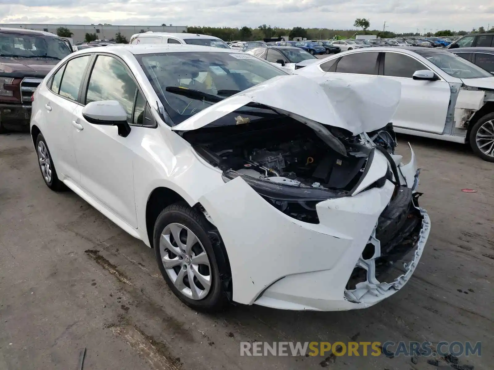 1 Photograph of a damaged car JTDEPRAE6LJ036712 TOYOTA COROLLA 2020