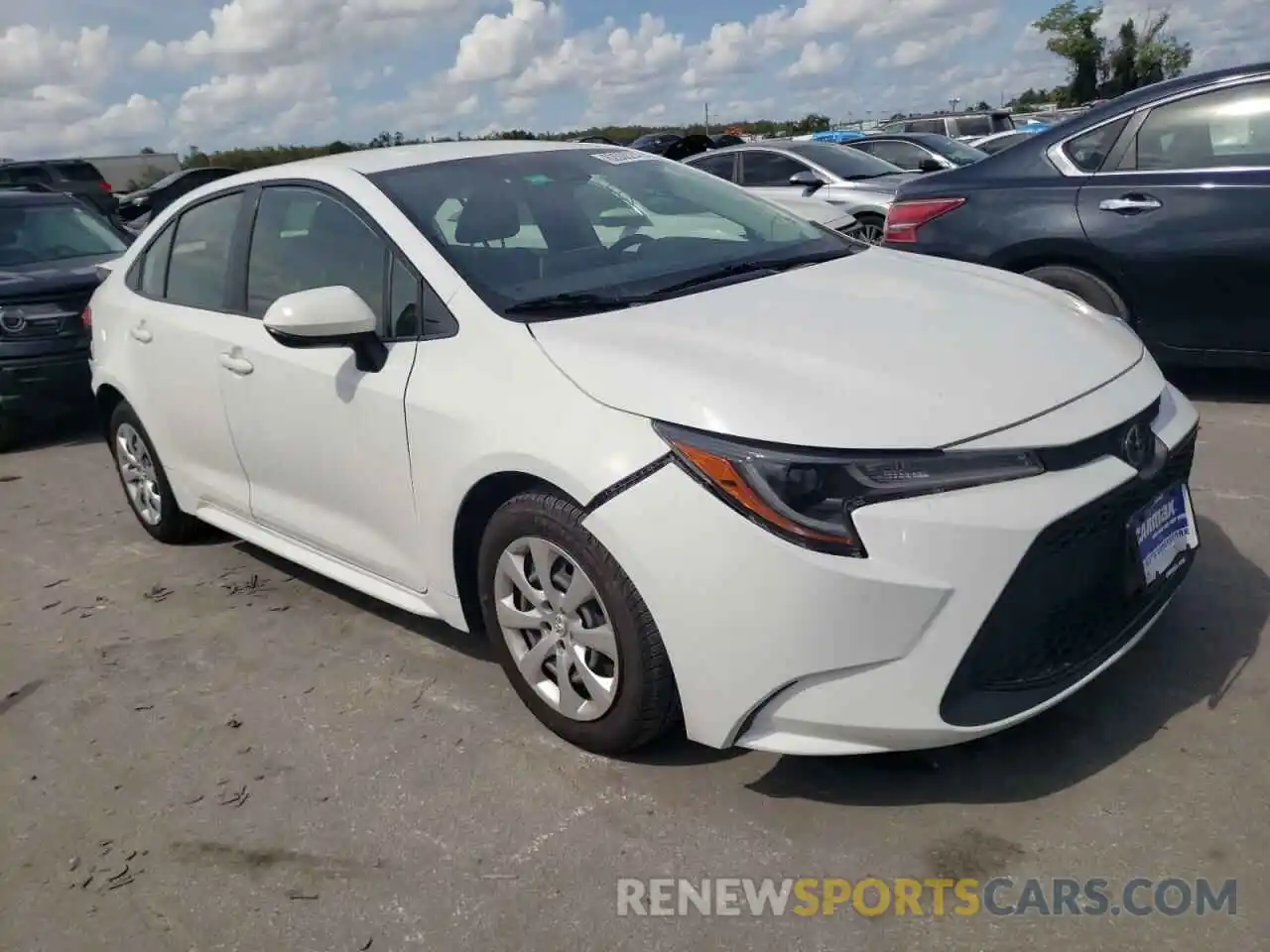 1 Photograph of a damaged car JTDEPRAE6LJ036855 TOYOTA COROLLA 2020