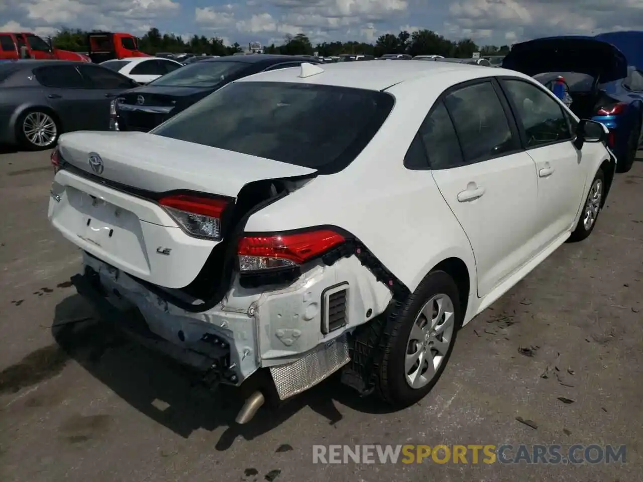 4 Photograph of a damaged car JTDEPRAE6LJ036855 TOYOTA COROLLA 2020