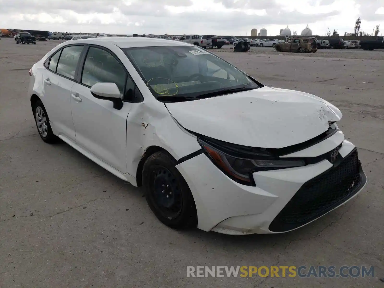 1 Photograph of a damaged car JTDEPRAE6LJ036936 TOYOTA COROLLA 2020