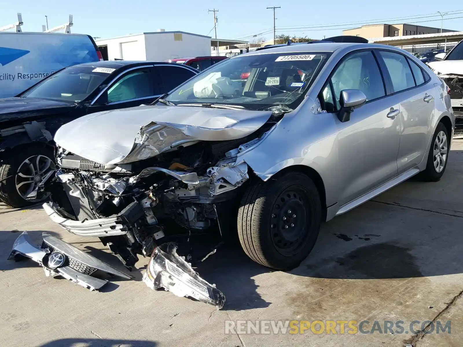 2 Photograph of a damaged car JTDEPRAE6LJ037231 TOYOTA COROLLA 2020