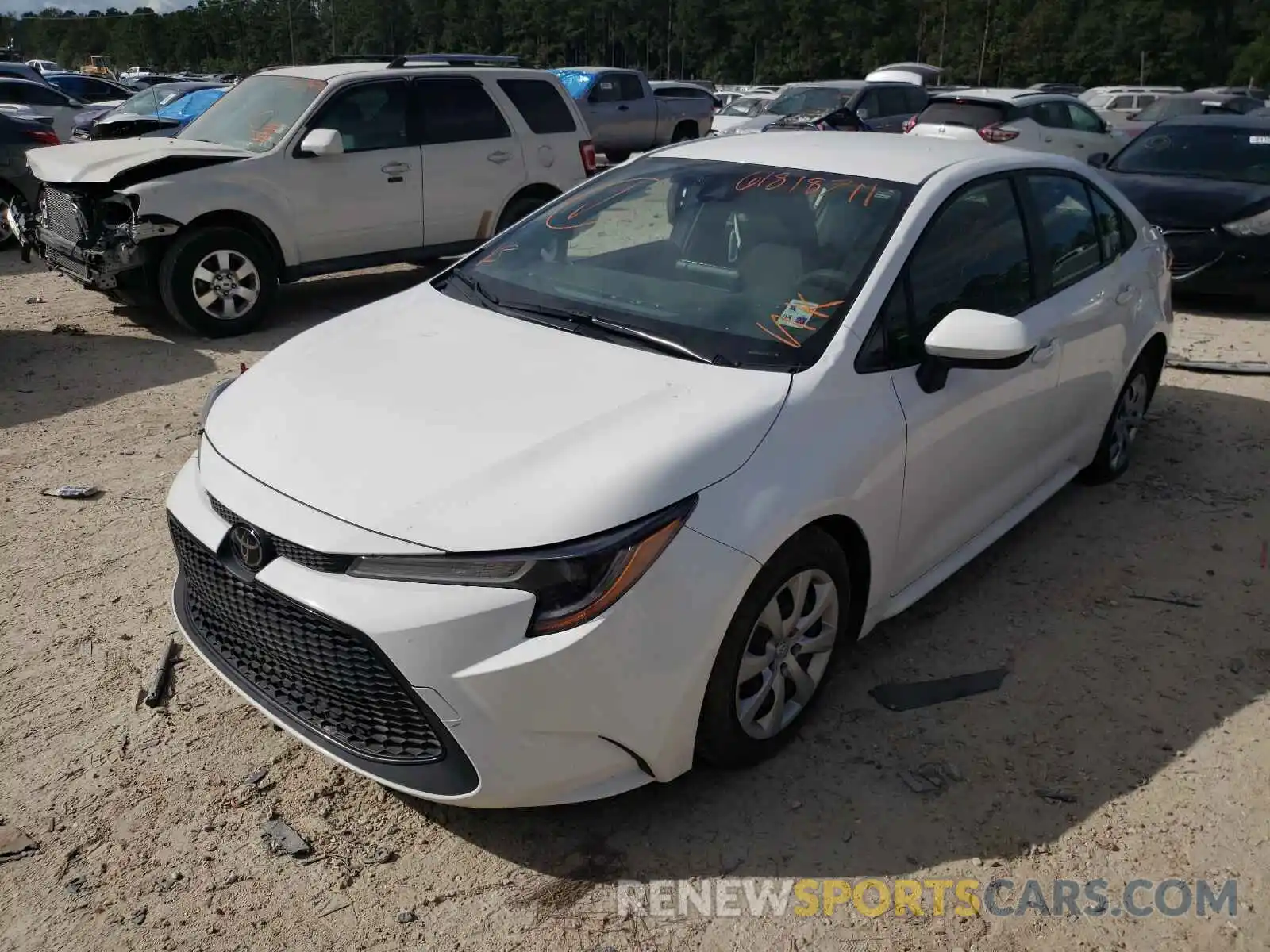 2 Photograph of a damaged car JTDEPRAE6LJ037424 TOYOTA COROLLA 2020