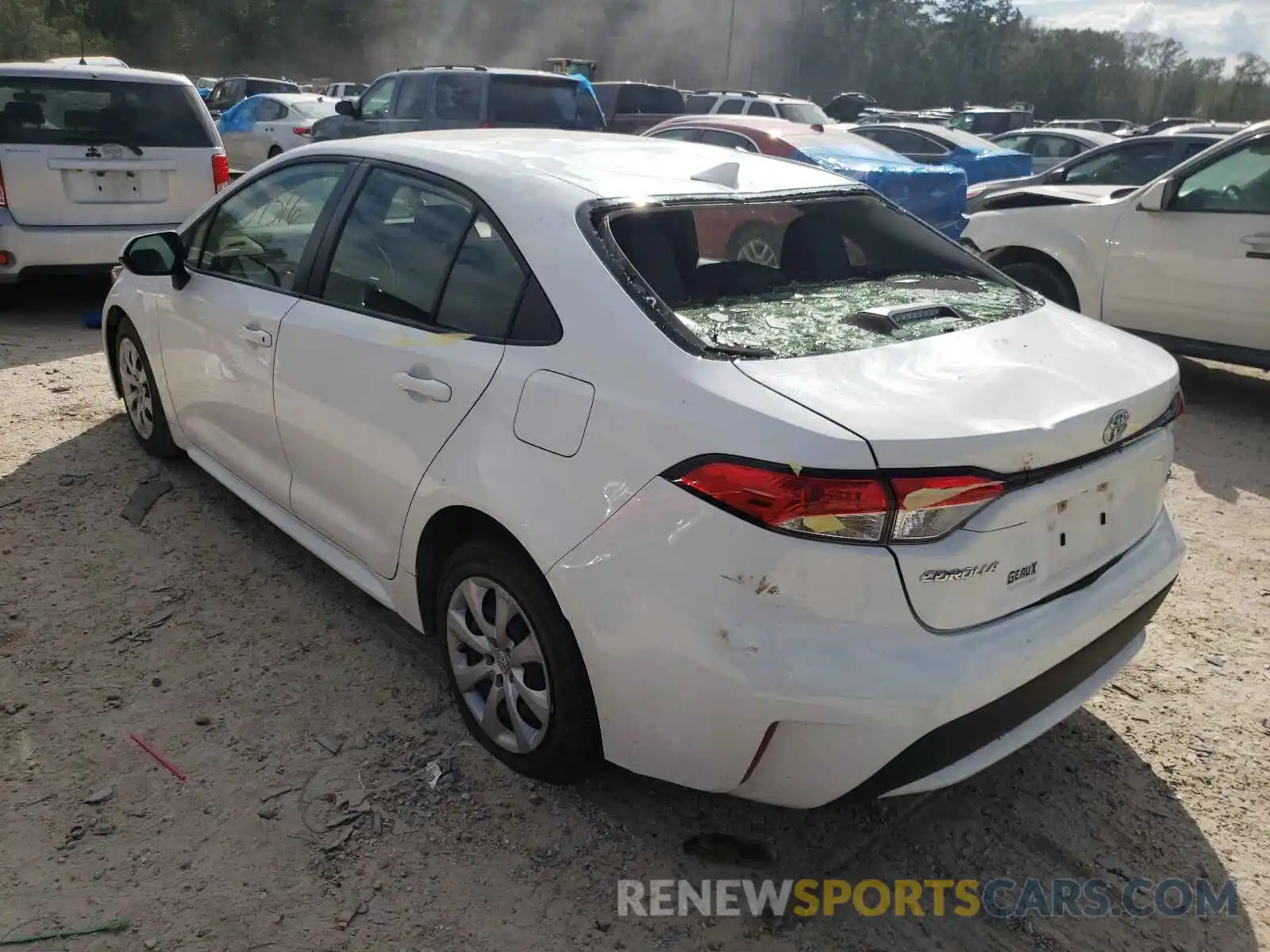 3 Photograph of a damaged car JTDEPRAE6LJ037424 TOYOTA COROLLA 2020