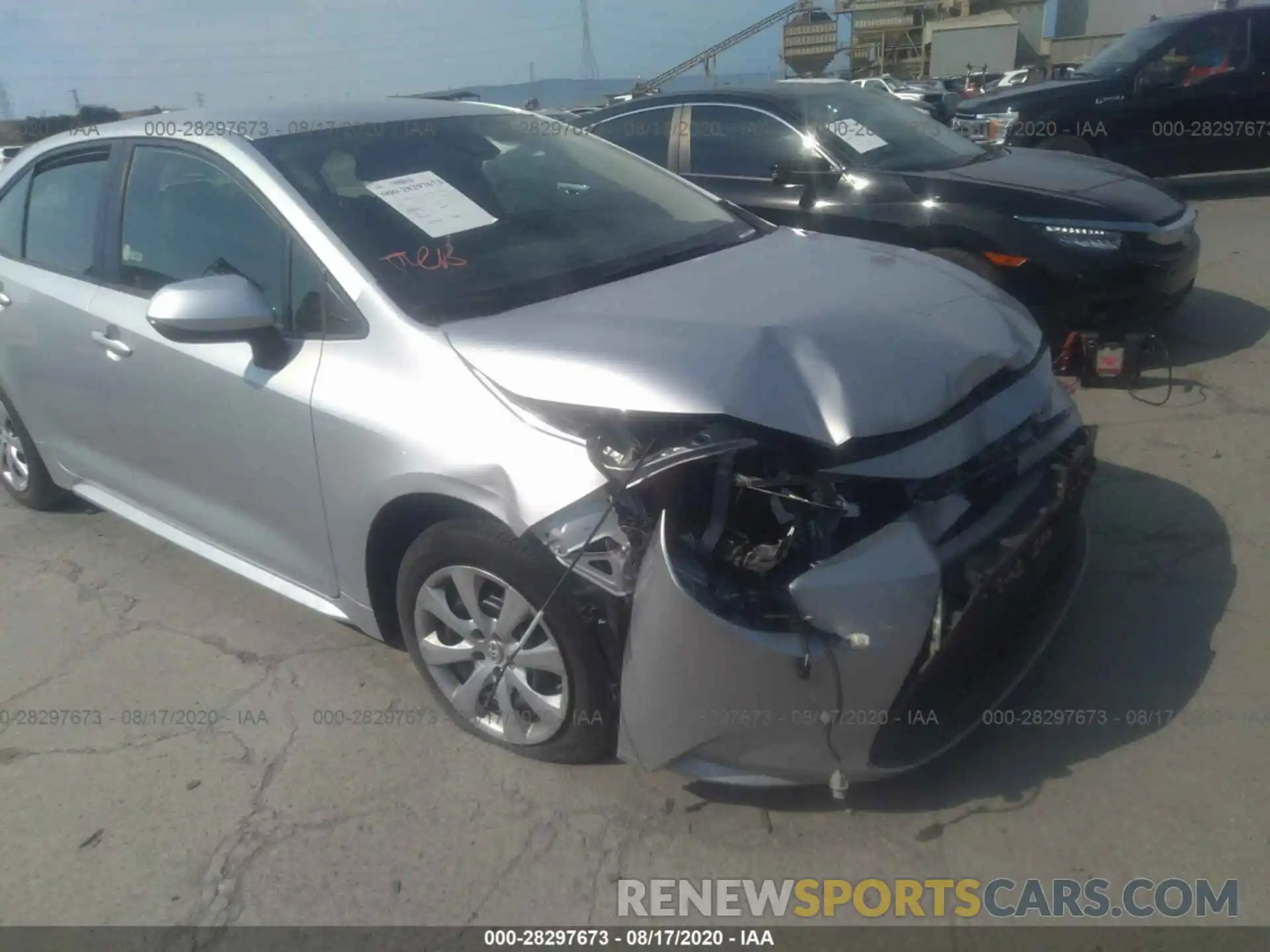 1 Photograph of a damaged car JTDEPRAE6LJ037990 TOYOTA COROLLA 2020