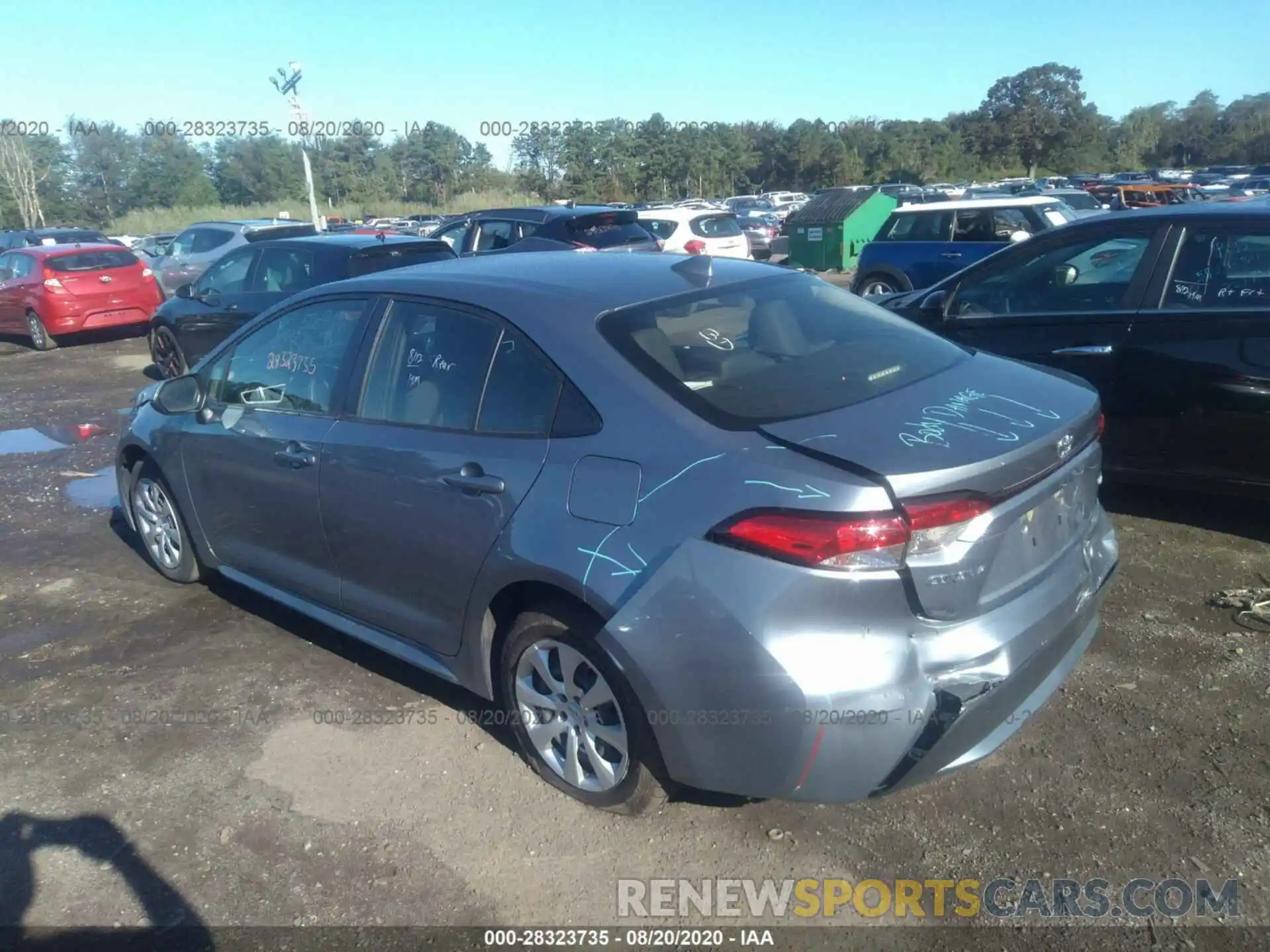 3 Photograph of a damaged car JTDEPRAE6LJ038766 TOYOTA COROLLA 2020