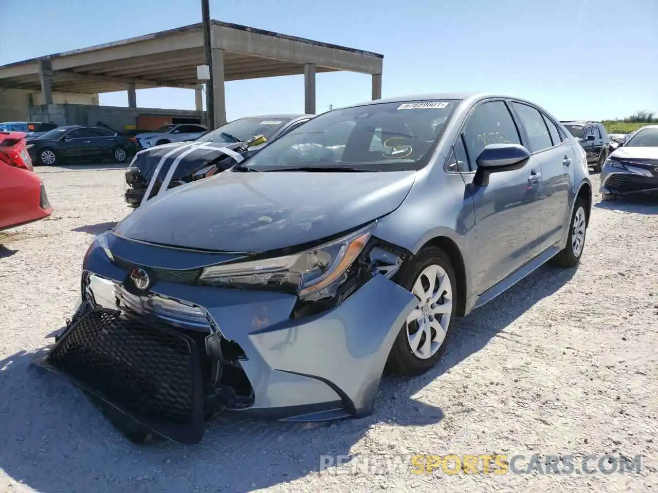 2 Photograph of a damaged car JTDEPRAE6LJ039092 TOYOTA COROLLA 2020