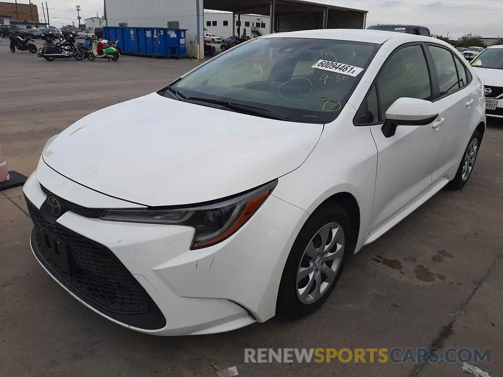 2 Photograph of a damaged car JTDEPRAE6LJ039903 TOYOTA COROLLA 2020