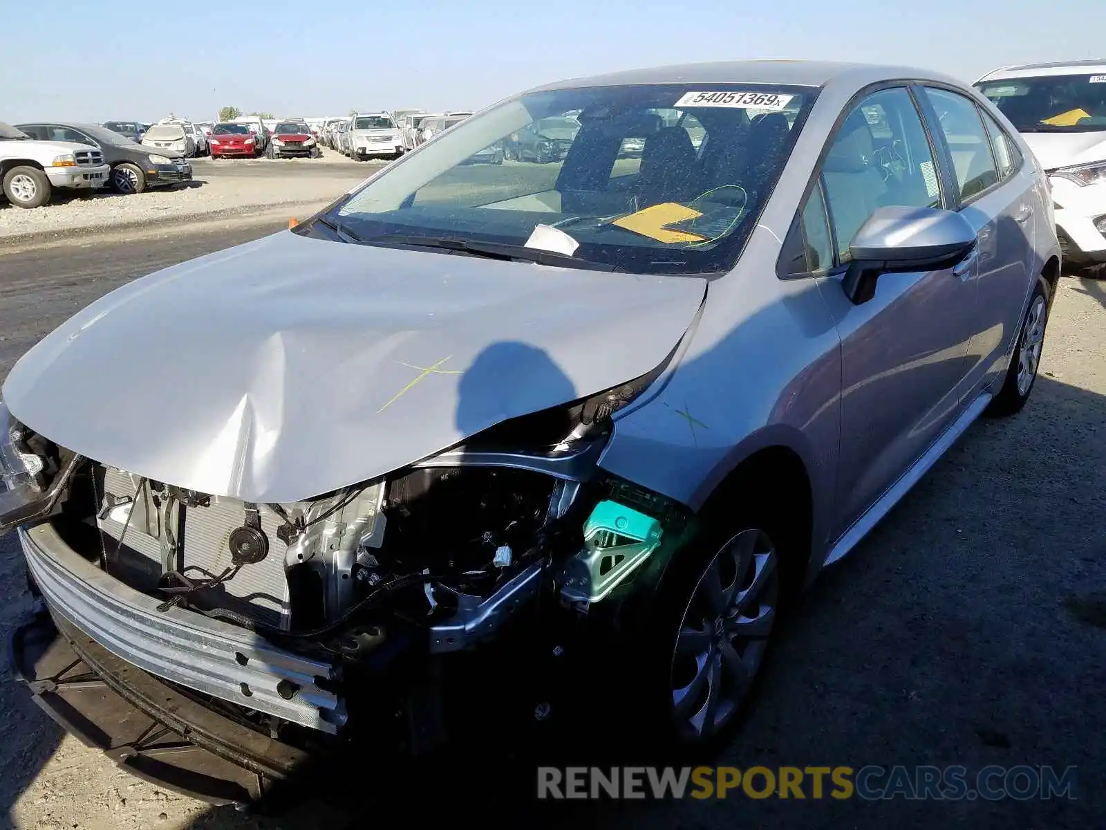 2 Photograph of a damaged car JTDEPRAE6LJ040999 TOYOTA COROLLA 2020