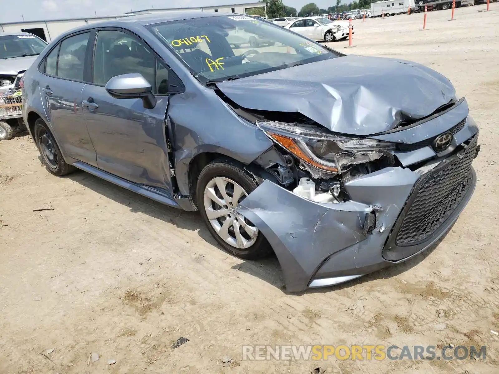 1 Photograph of a damaged car JTDEPRAE6LJ041067 TOYOTA COROLLA 2020