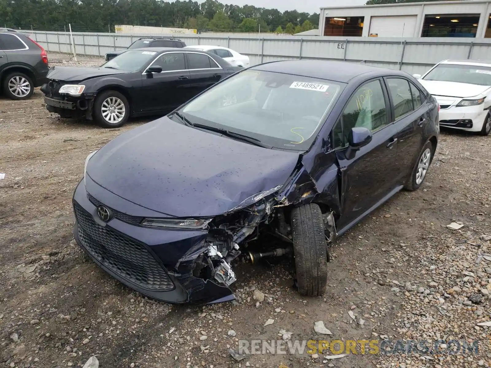 2 Photograph of a damaged car JTDEPRAE6LJ041229 TOYOTA COROLLA 2020