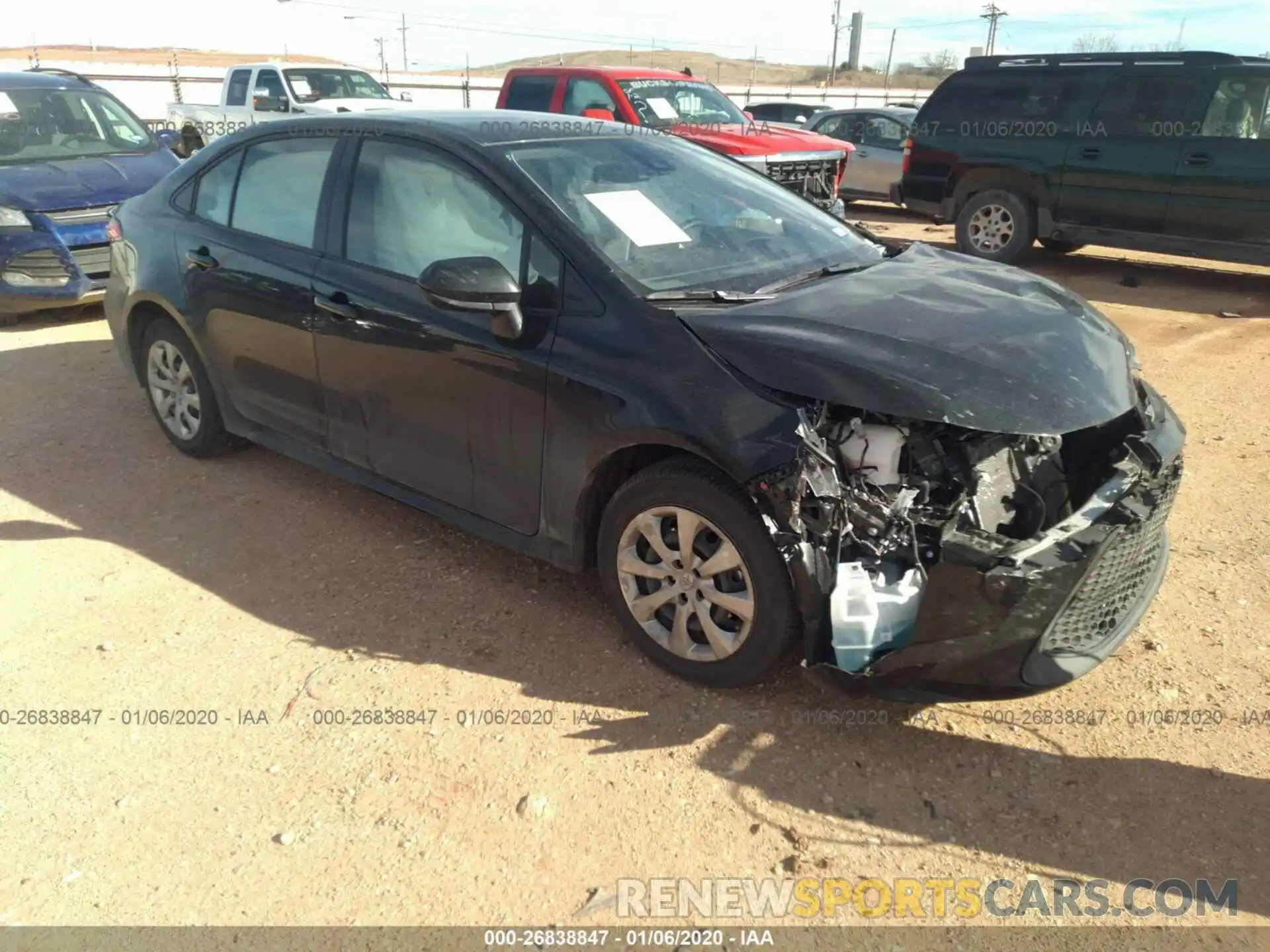 1 Photograph of a damaged car JTDEPRAE6LJ041571 TOYOTA COROLLA 2020