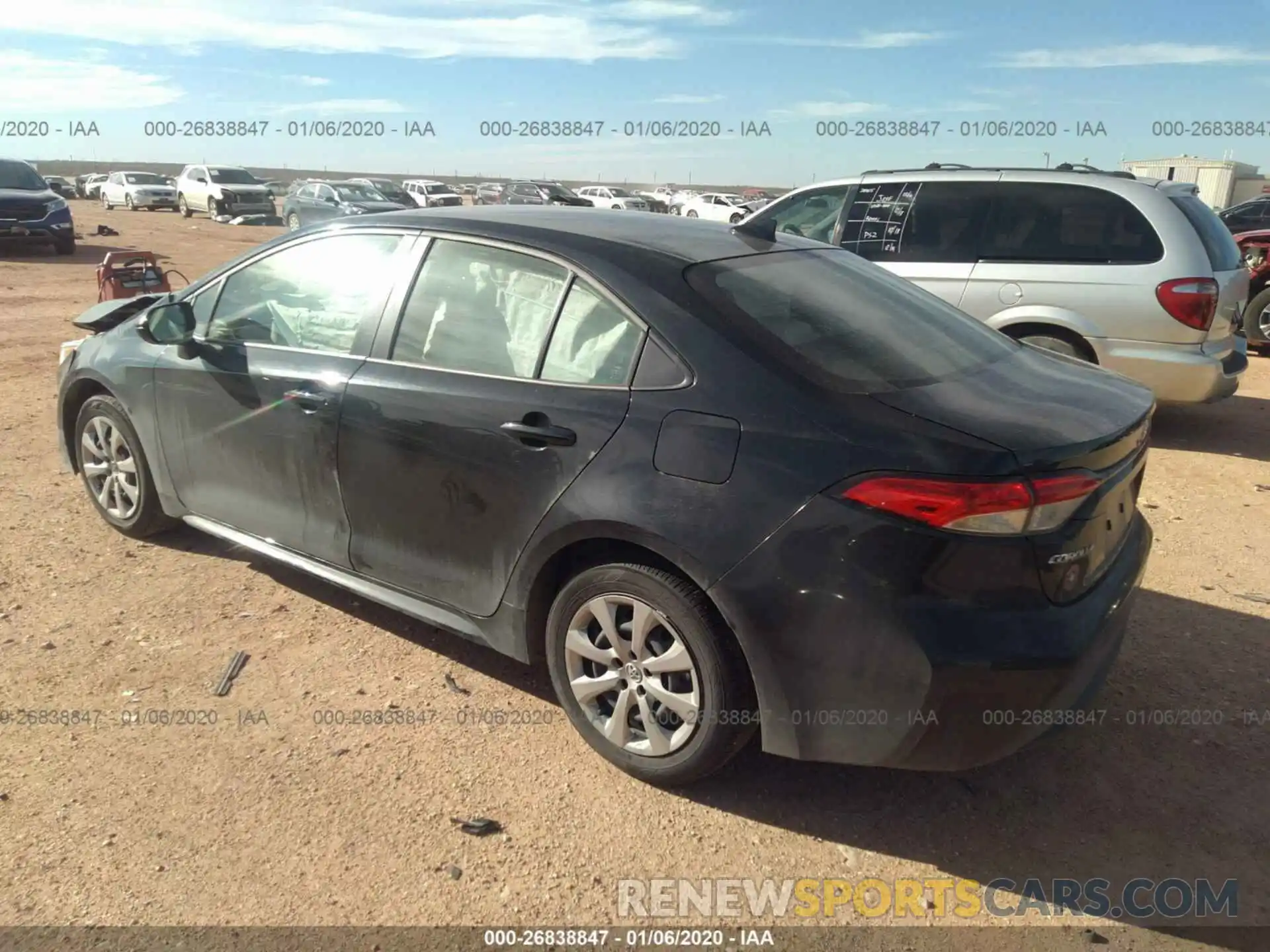 3 Photograph of a damaged car JTDEPRAE6LJ041571 TOYOTA COROLLA 2020