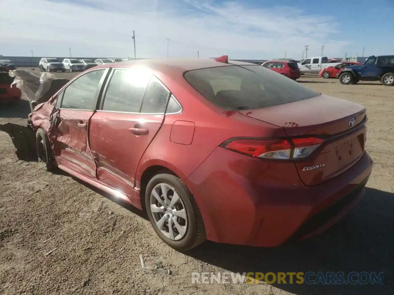 3 Photograph of a damaged car JTDEPRAE6LJ042297 TOYOTA COROLLA 2020