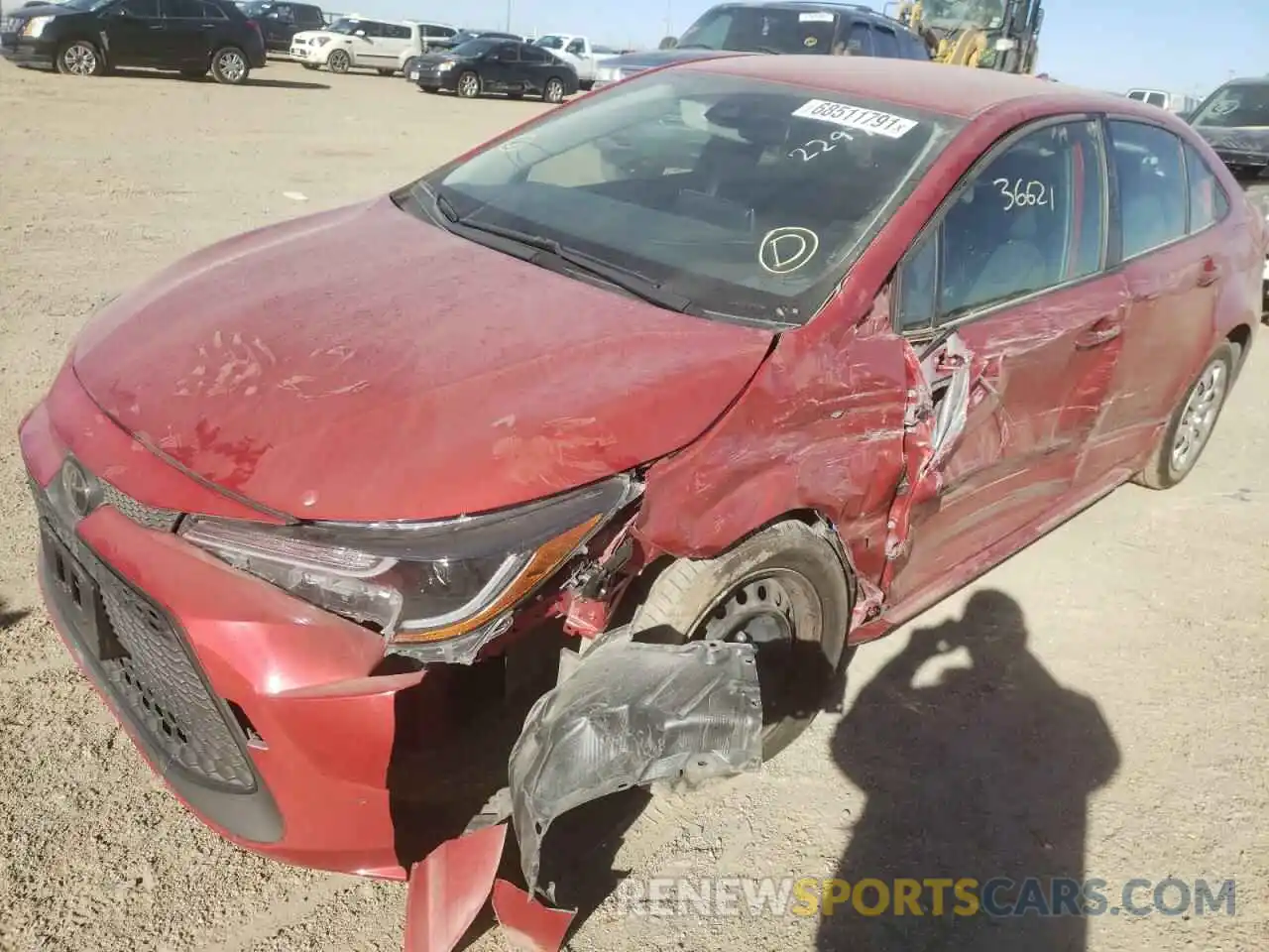 9 Photograph of a damaged car JTDEPRAE6LJ042297 TOYOTA COROLLA 2020