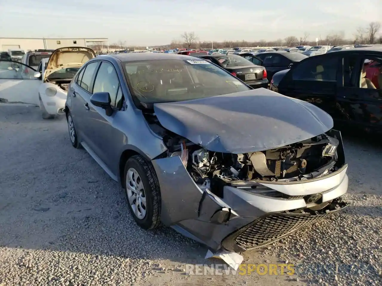 1 Photograph of a damaged car JTDEPRAE6LJ042414 TOYOTA COROLLA 2020