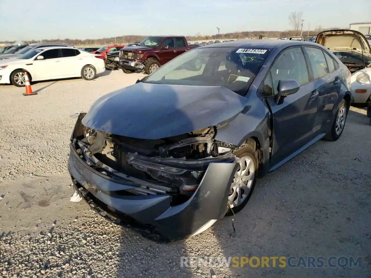 2 Photograph of a damaged car JTDEPRAE6LJ042414 TOYOTA COROLLA 2020