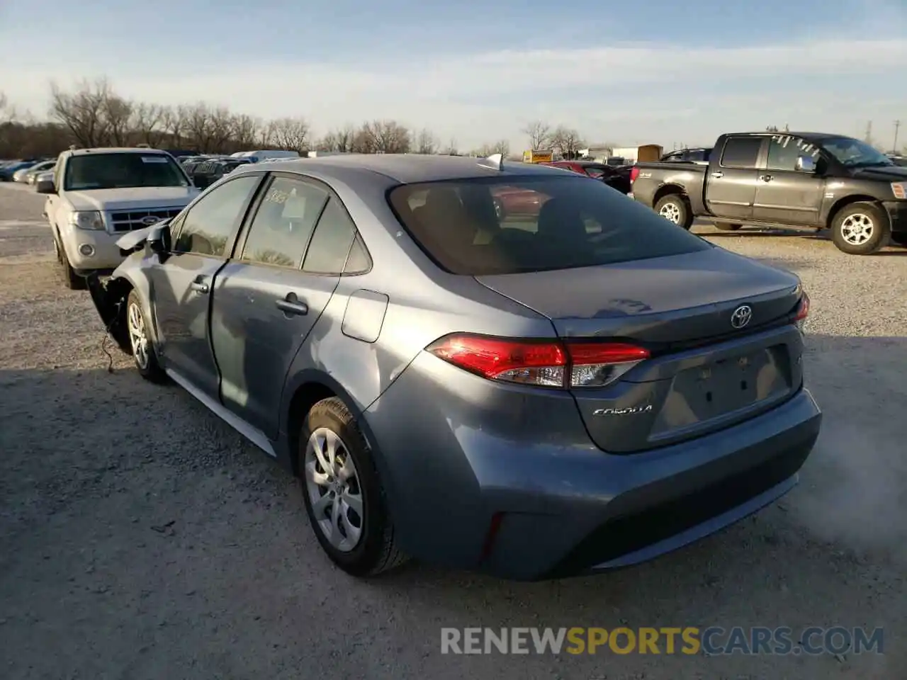 3 Photograph of a damaged car JTDEPRAE6LJ042414 TOYOTA COROLLA 2020