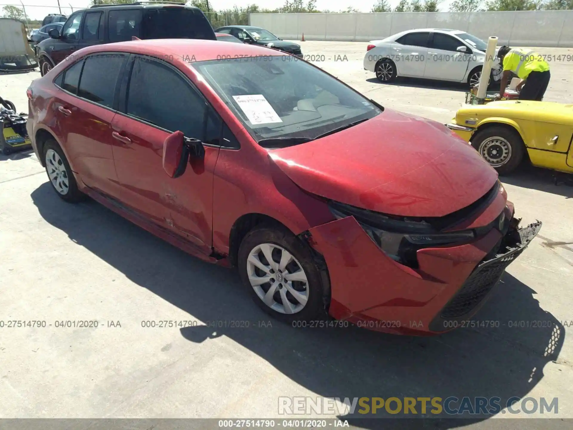 1 Photograph of a damaged car JTDEPRAE6LJ042705 TOYOTA COROLLA 2020