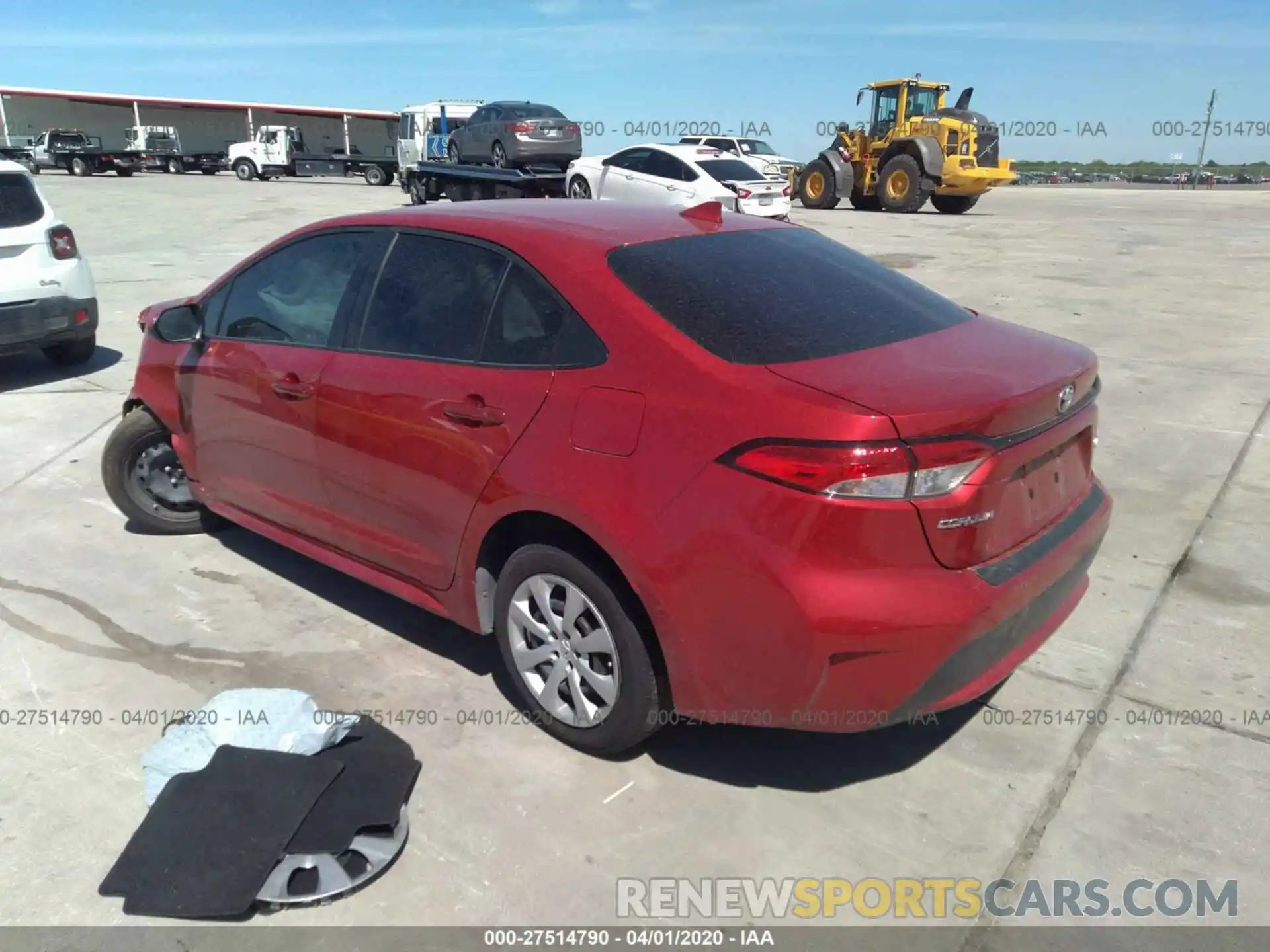 3 Photograph of a damaged car JTDEPRAE6LJ042705 TOYOTA COROLLA 2020