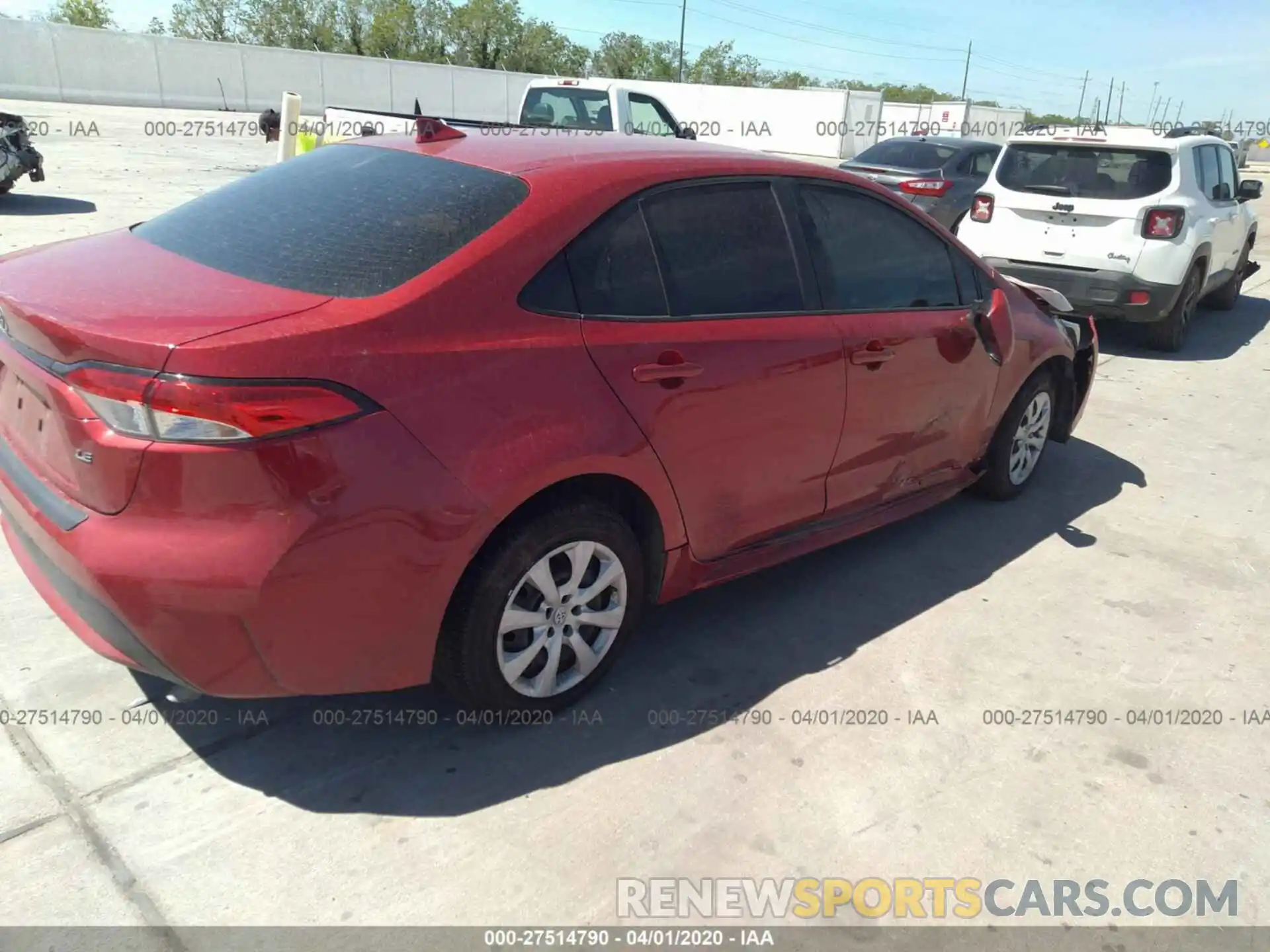 4 Photograph of a damaged car JTDEPRAE6LJ042705 TOYOTA COROLLA 2020